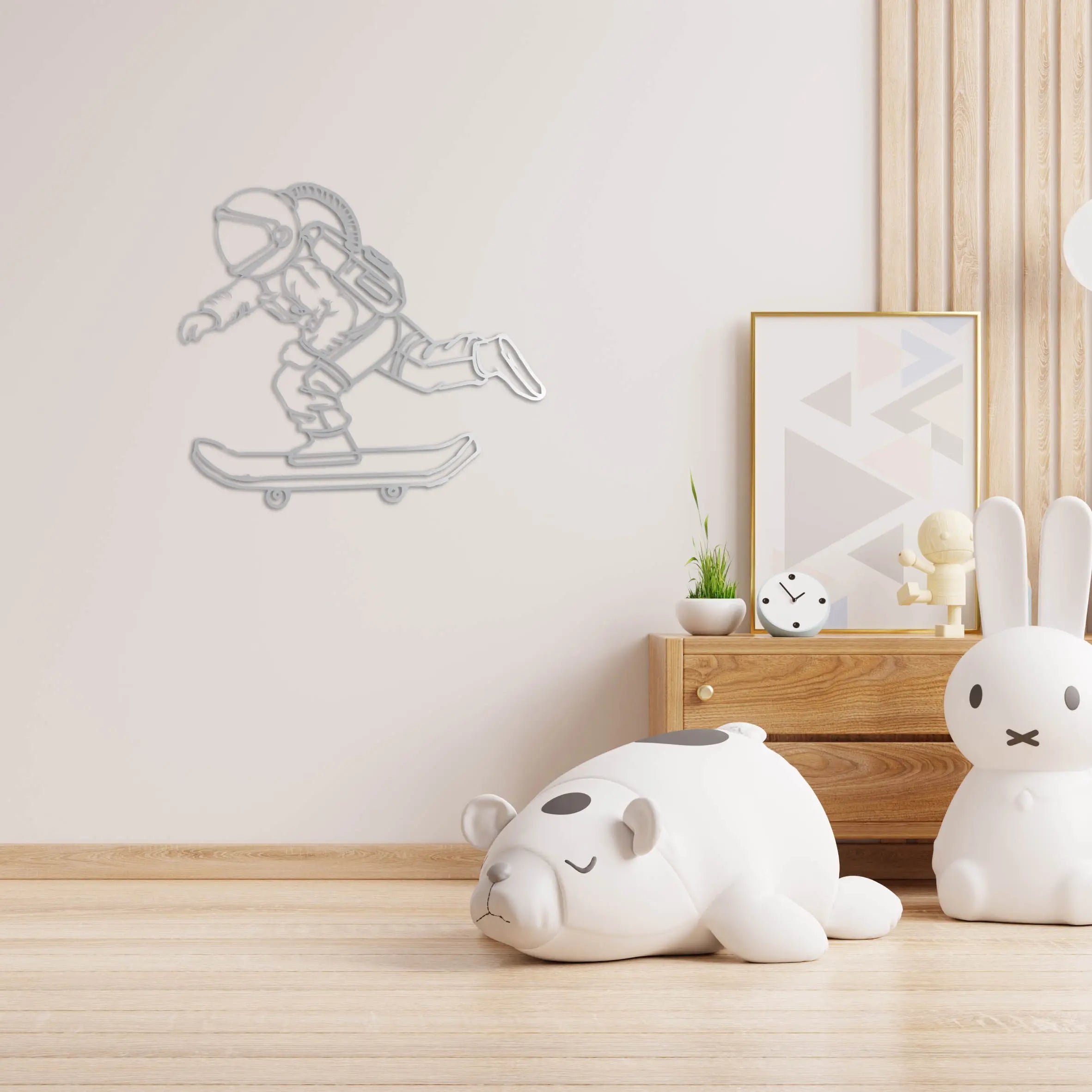 Uzay Rampası Metal Duvar Dekoru Laser Artique