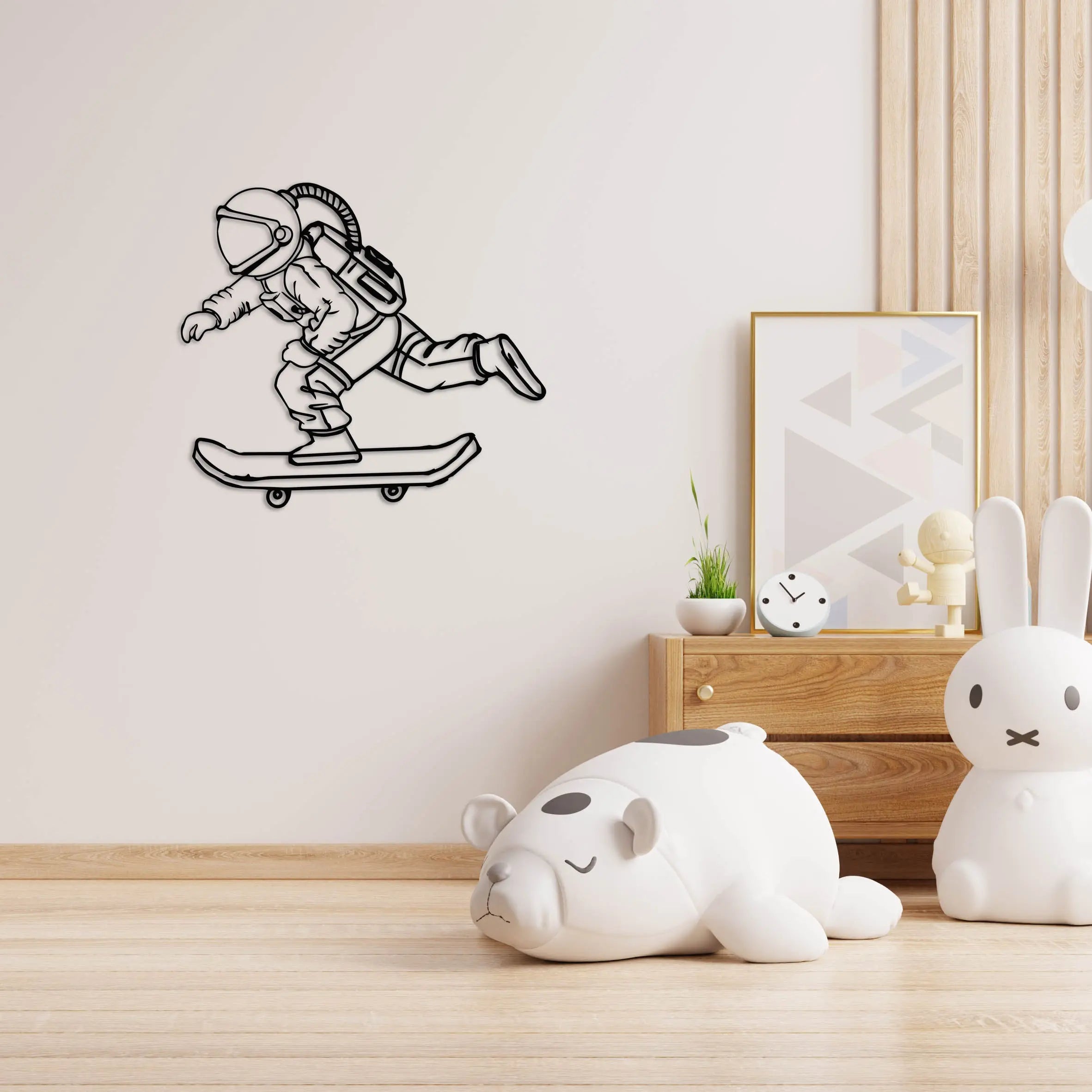 Uzay Rampası Metal Duvar Dekoru Laser Artique