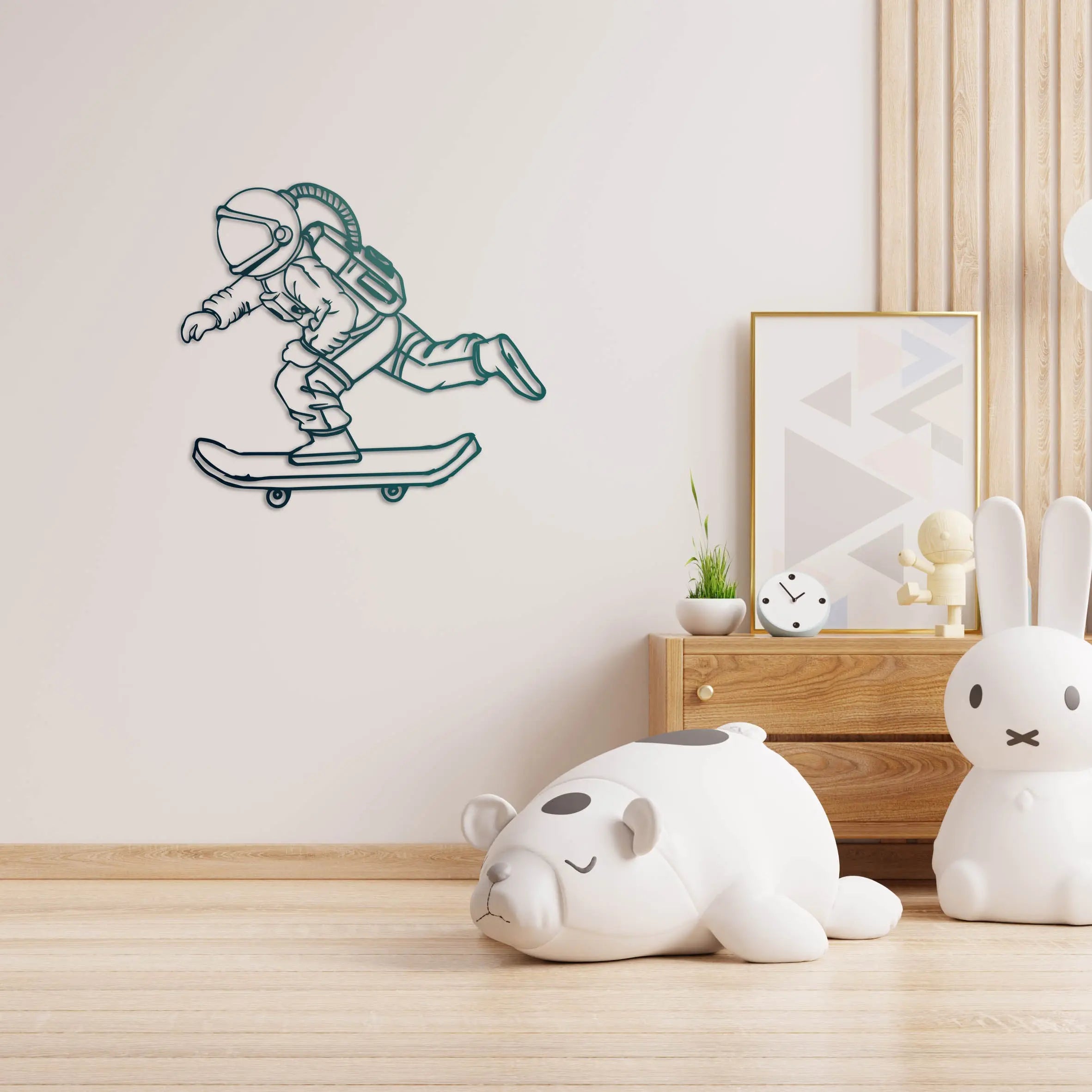 Uzay Rampası Metal Duvar Dekoru Laser Artique