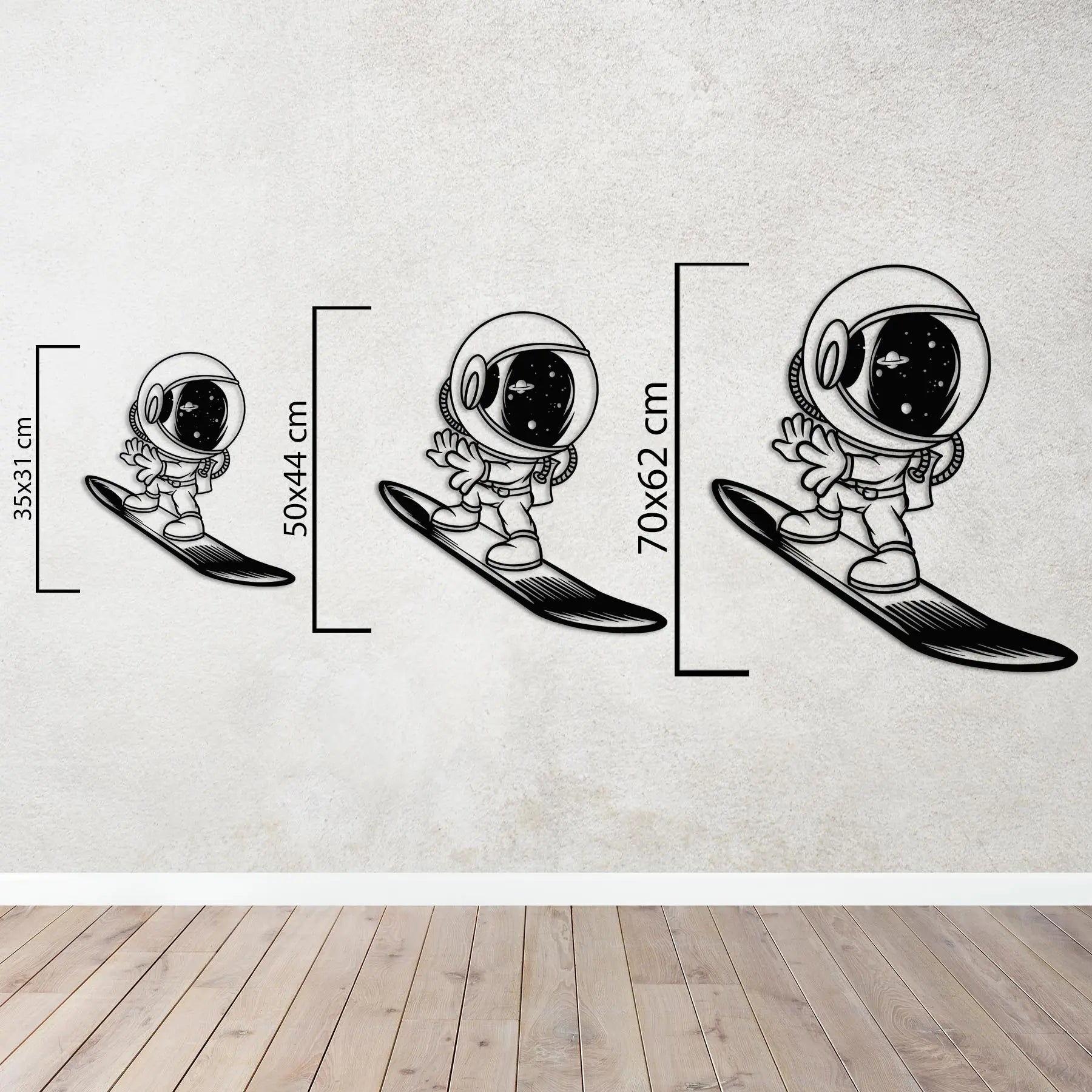 Yıldız Sörfçüsü Metal Duvar Dekoru Laser Artique