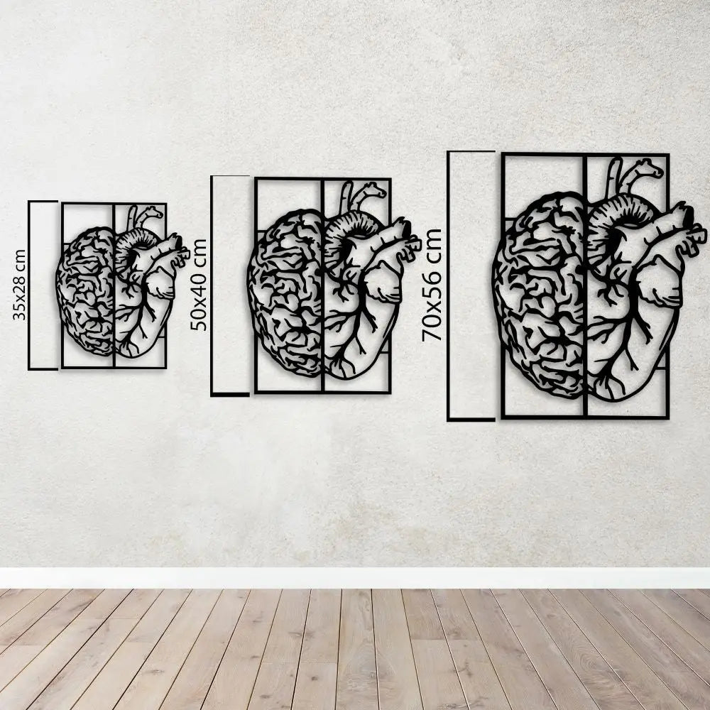 Düşünce ve Duygu Metal Duvar Dekoru Laser Artique