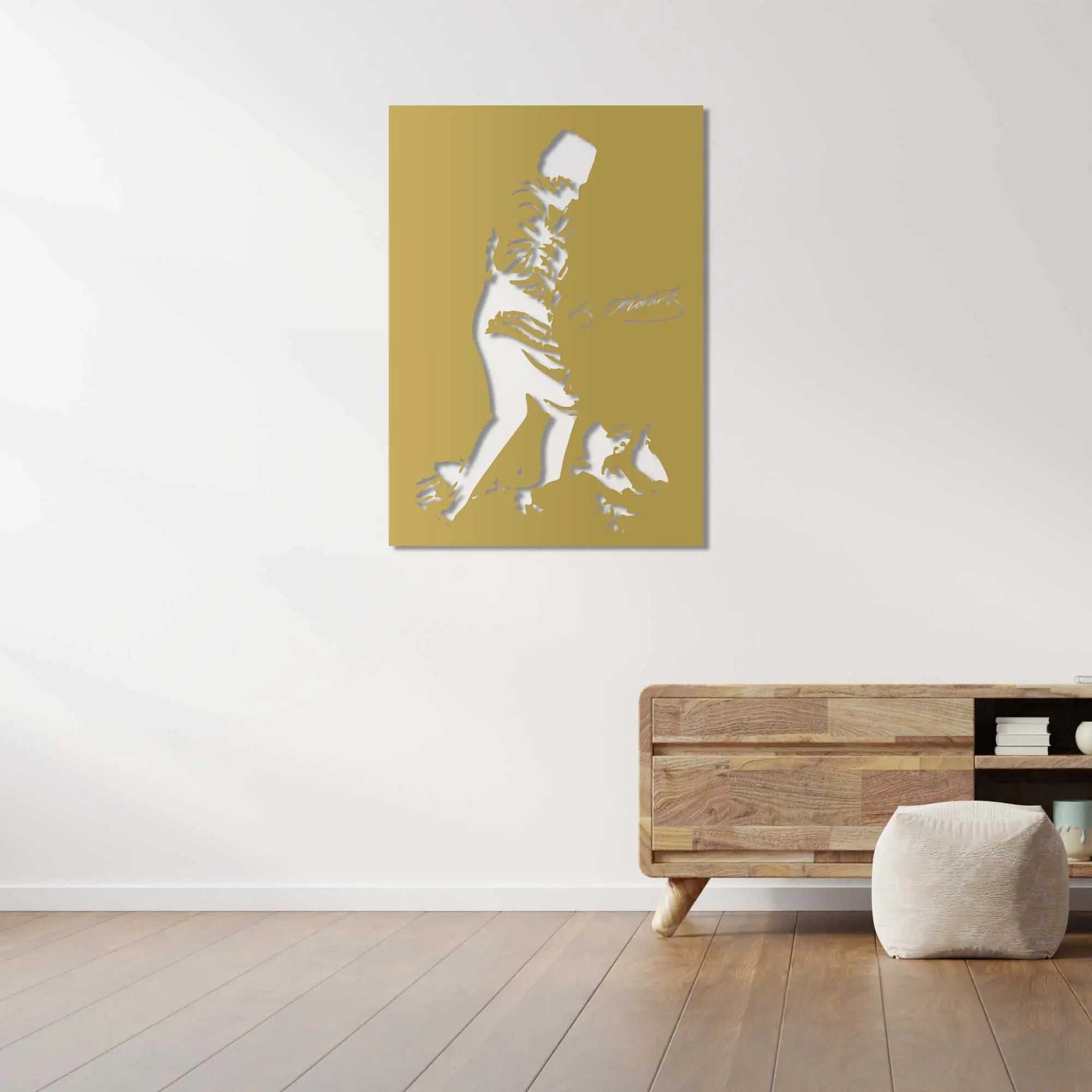 Ebedî Komutan: Atatürk'ün Silüeti Metal Duvar Dekoru Laser Artique