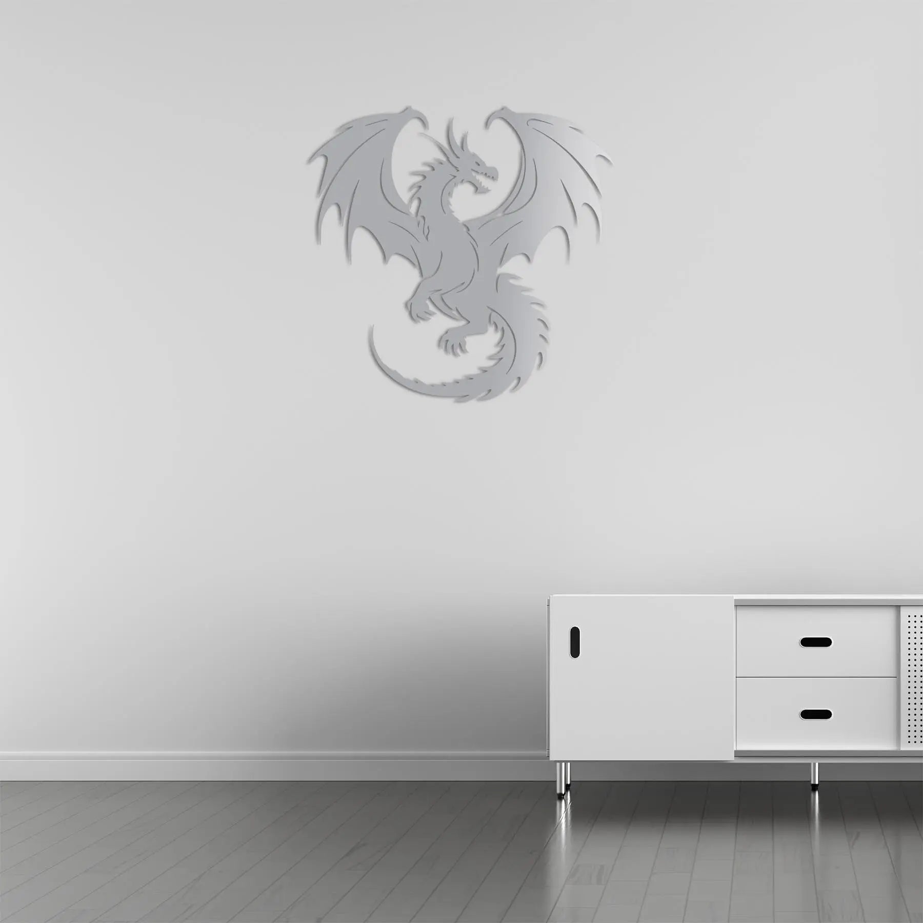 Ejderhanın Yükselişi Metal Duvar Dekoru Laser Artique