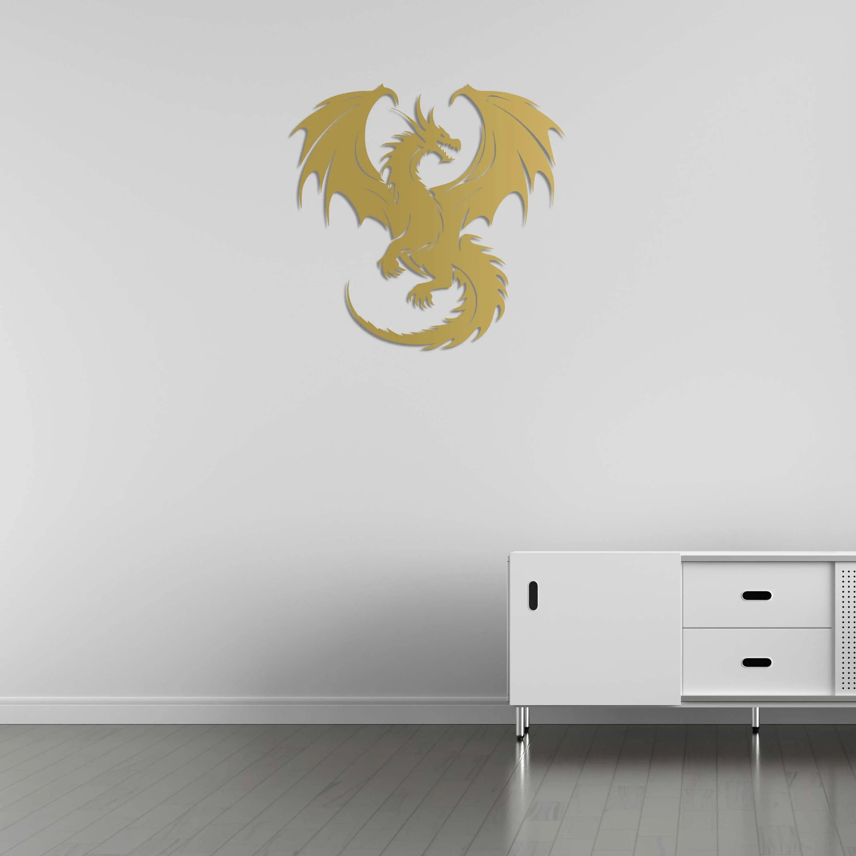 Ejderhanın Yükselişi Metal Duvar Dekoru Laser Artique