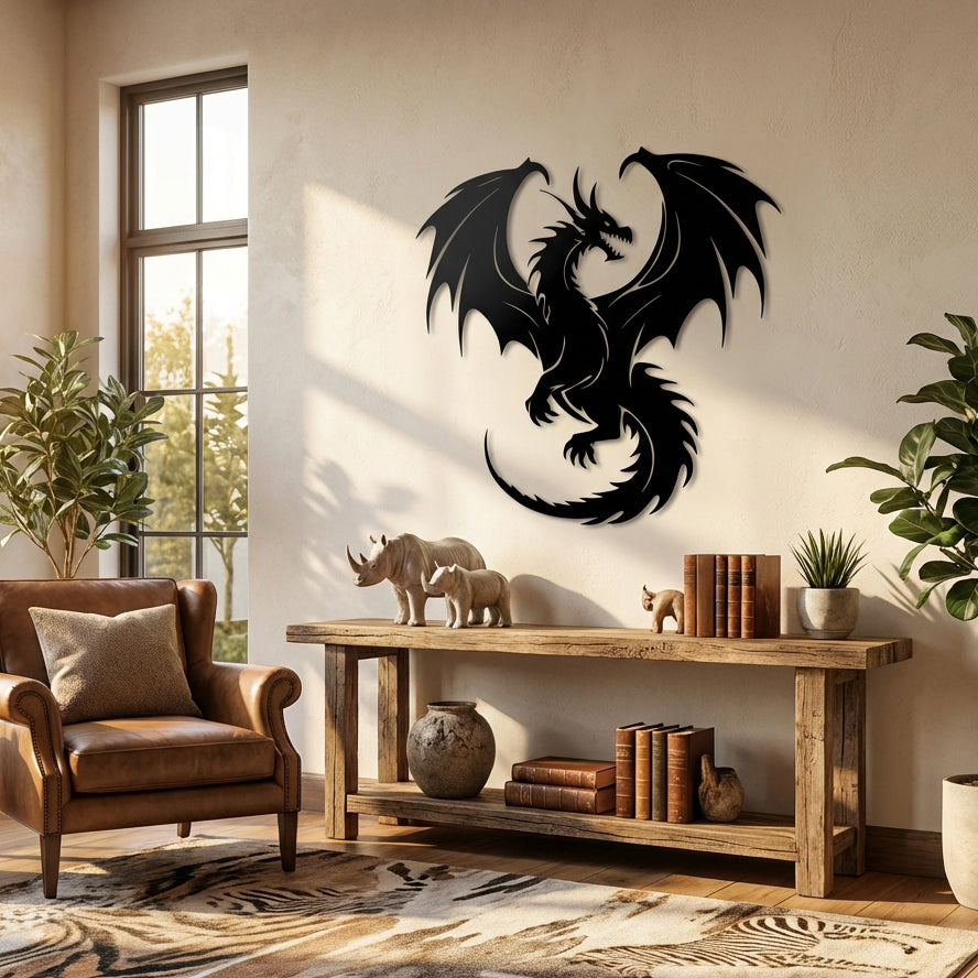 Ejderhanın Yükselişi Metal Duvar Dekoru