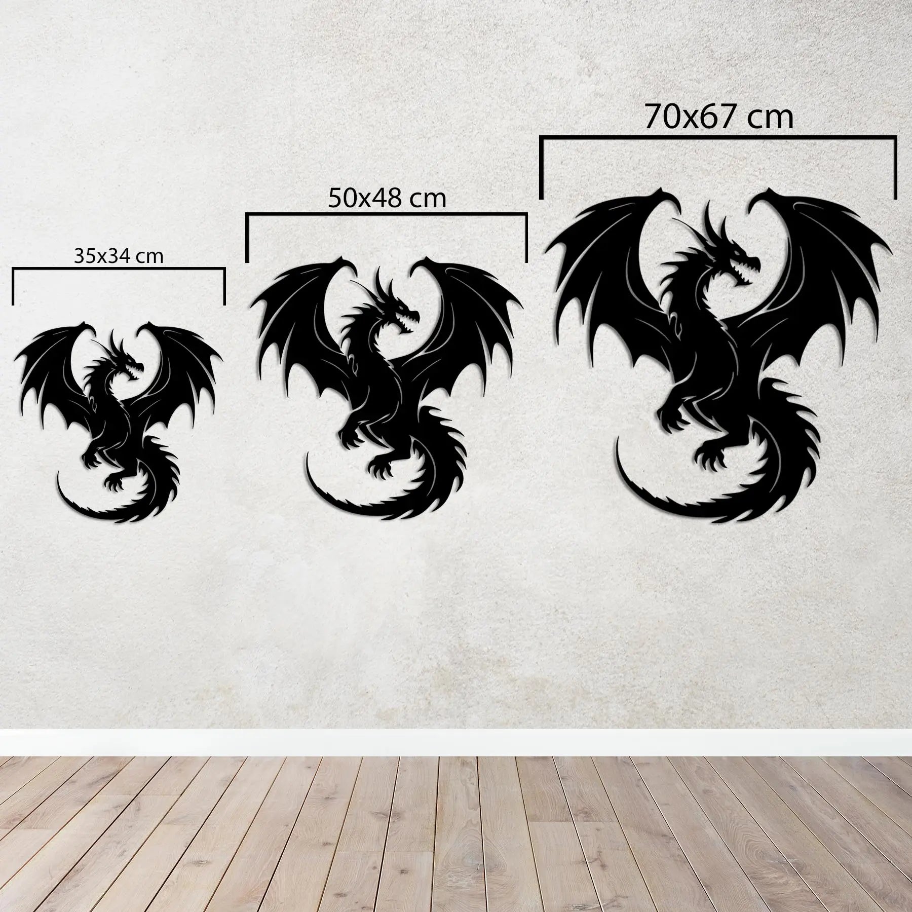 Ejderhanın Yükselişi Metal Duvar Dekoru Laser Artique