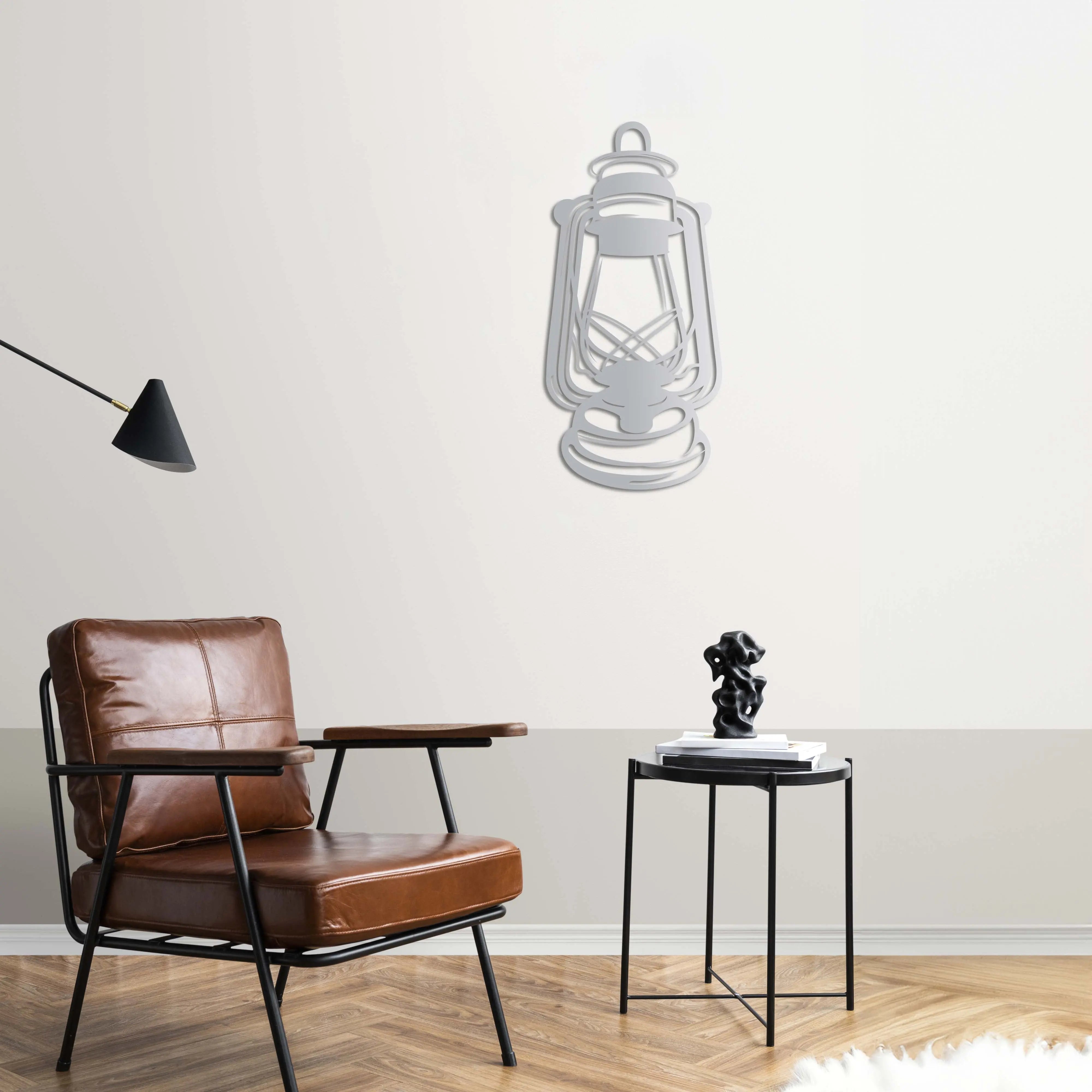 Nostaljik Fener – Metal Duvar Dekoru Laser Artique