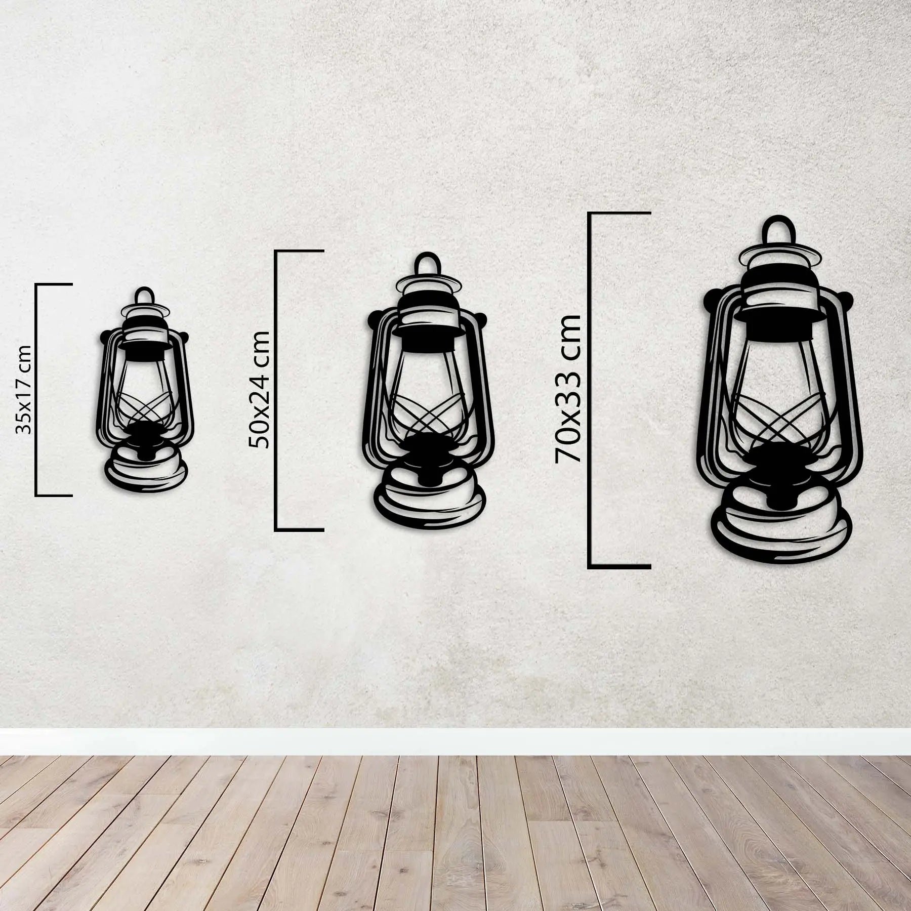 Nostaljik Fener – Metal Duvar Dekoru Laser Artique