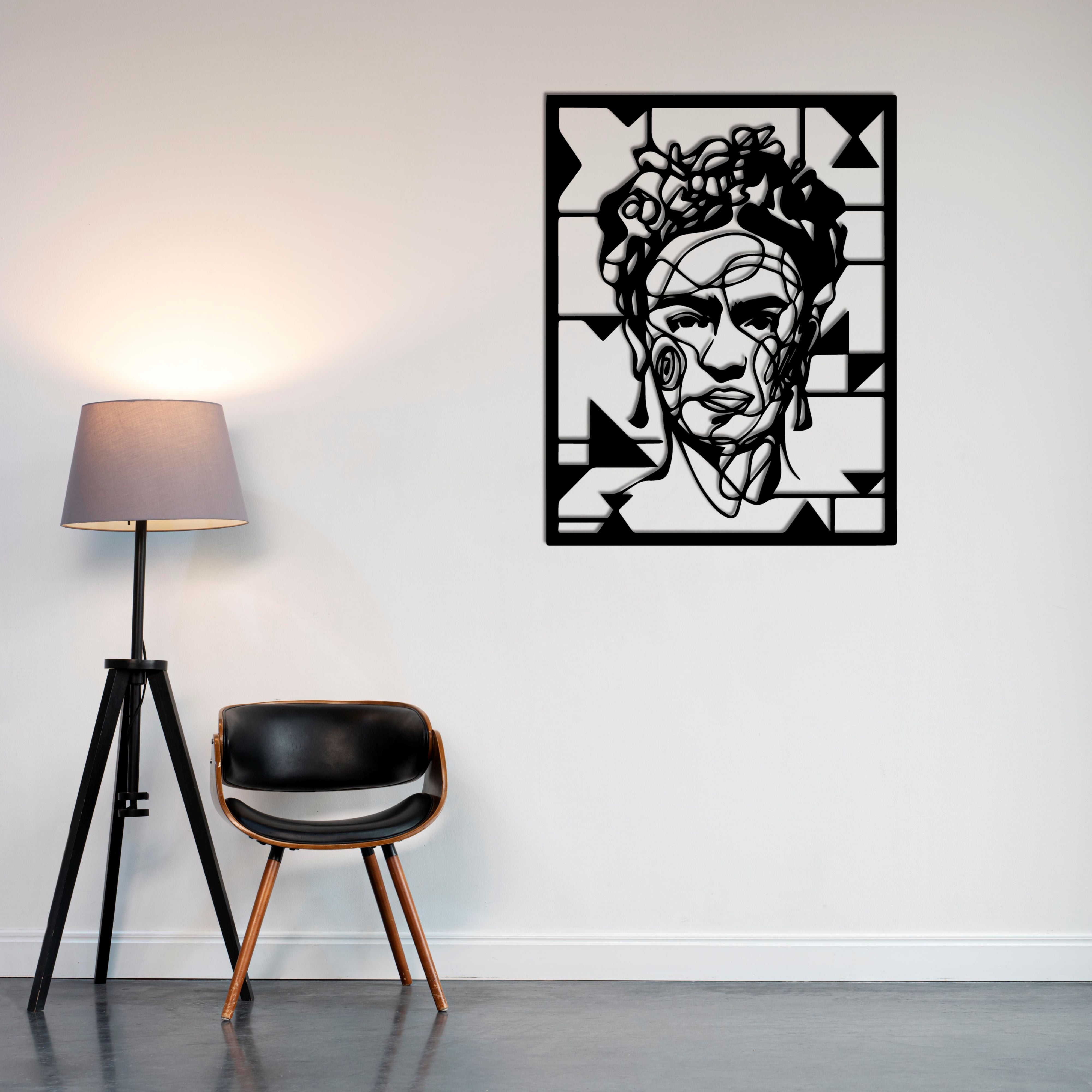 Sanatsal Frida Kahlo – Metal Duvar Dekoru