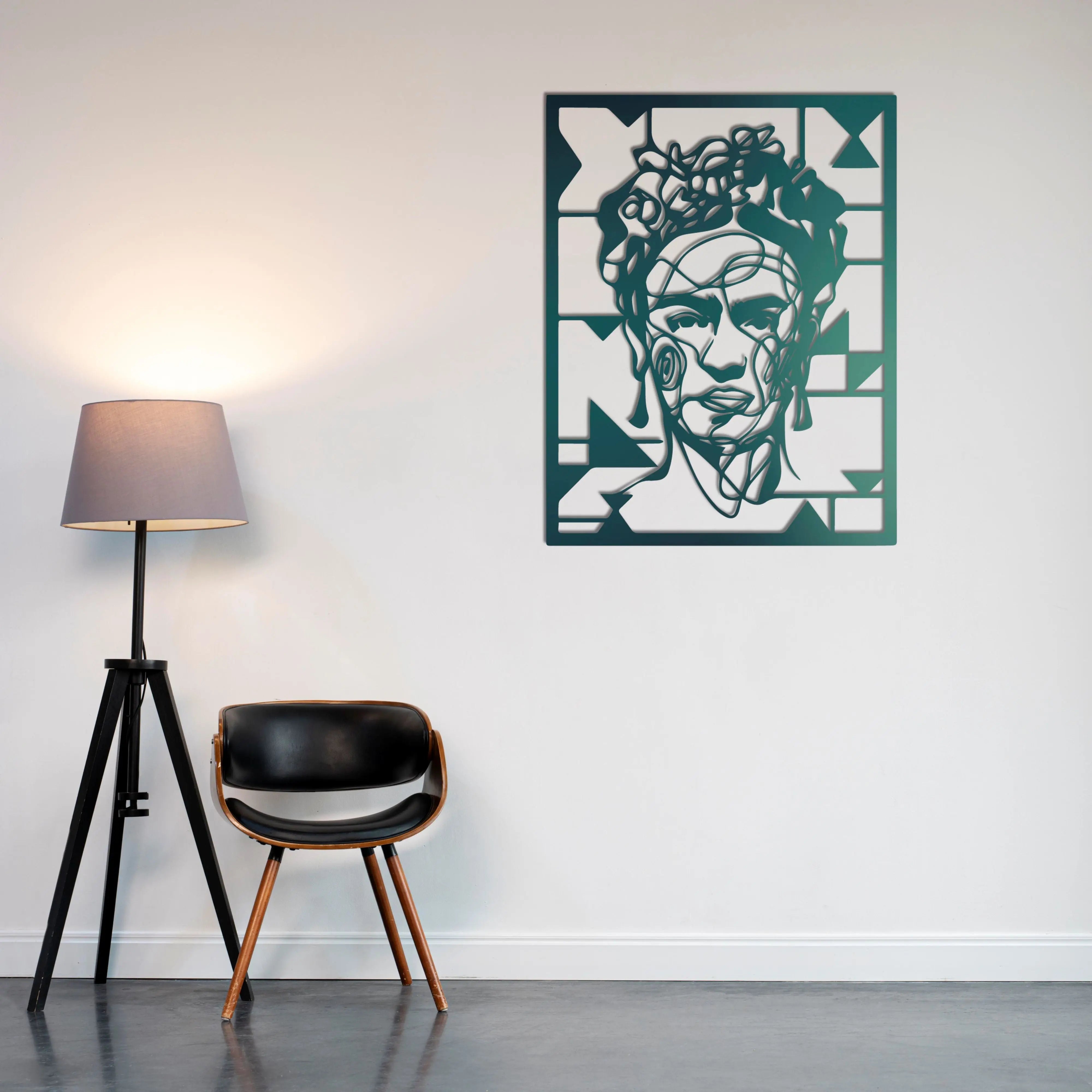 Sanatsal Frida Kahlo – Metal Duvar Dekoru Laser Artique