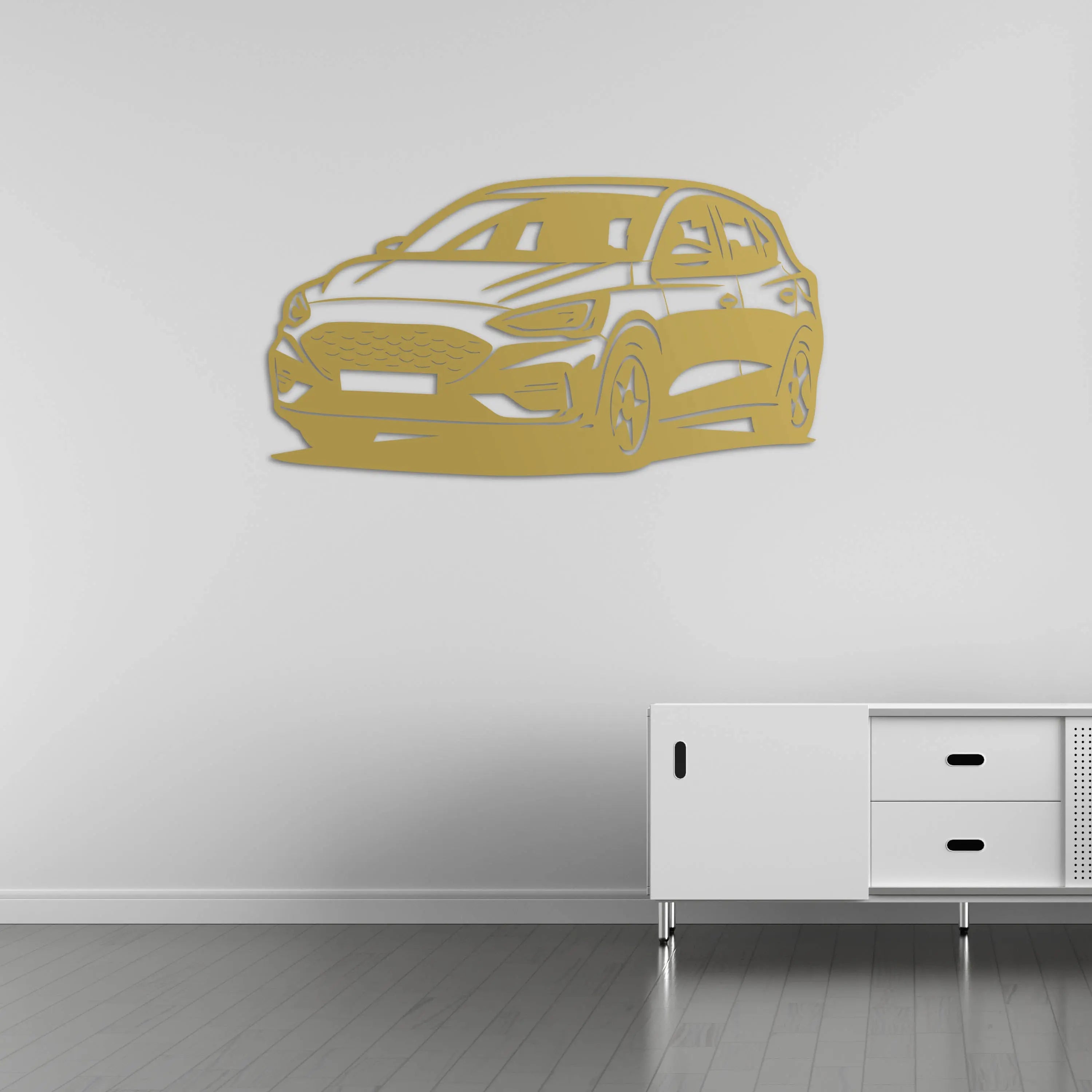 Ford Focus ST – Araba Metal Duvar Dekoru Laser Artique