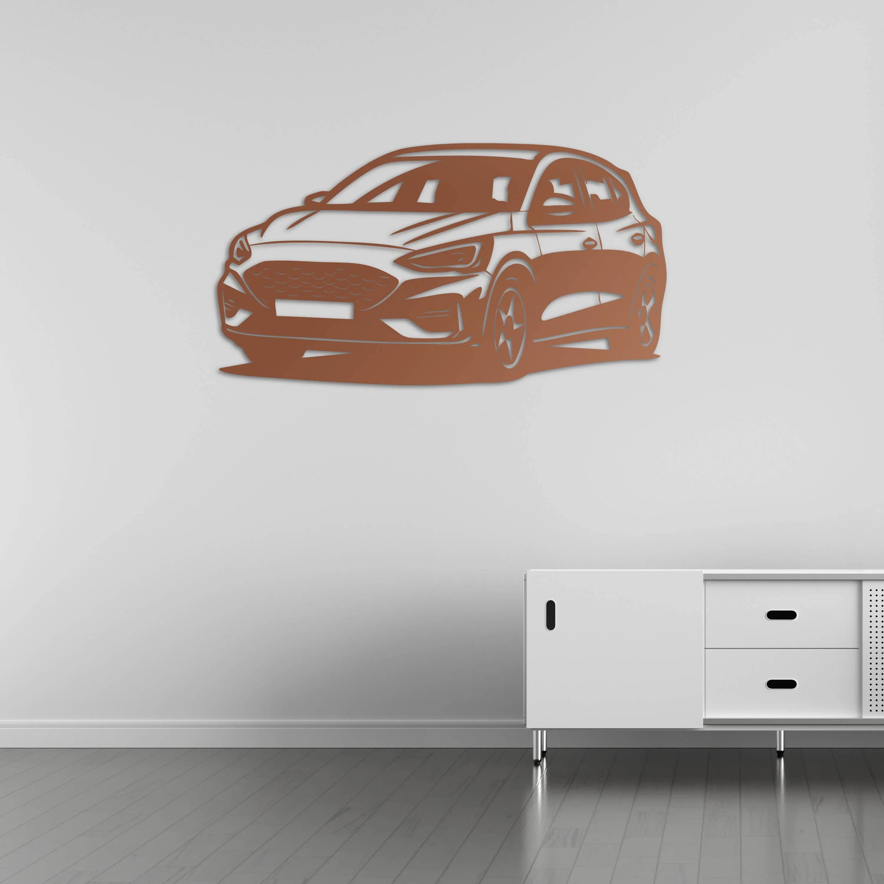 Ford Focus ST – Araba Metal Duvar Dekoru Laser Artique