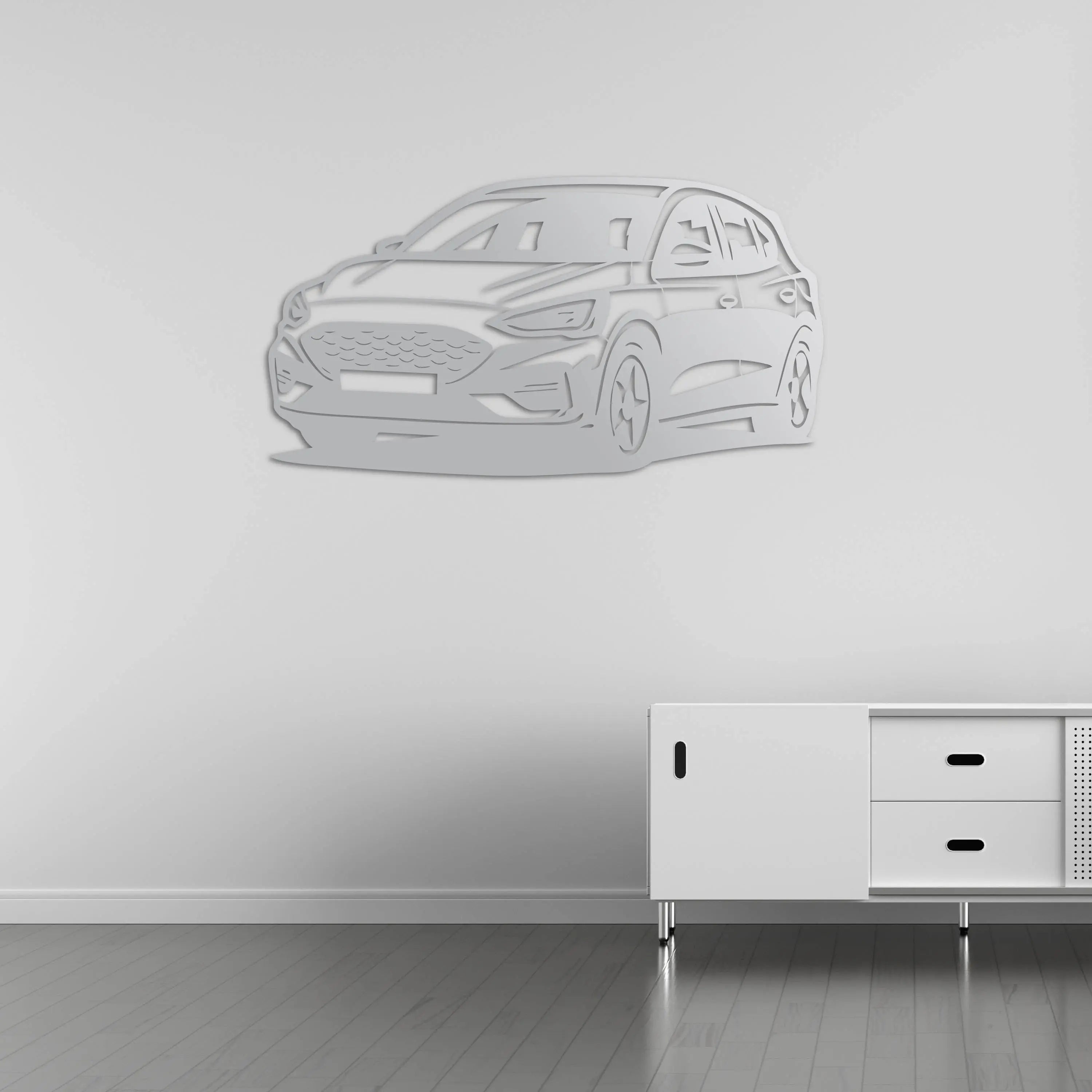 Ford Focus ST – Araba Metal Duvar Dekoru Laser Artique