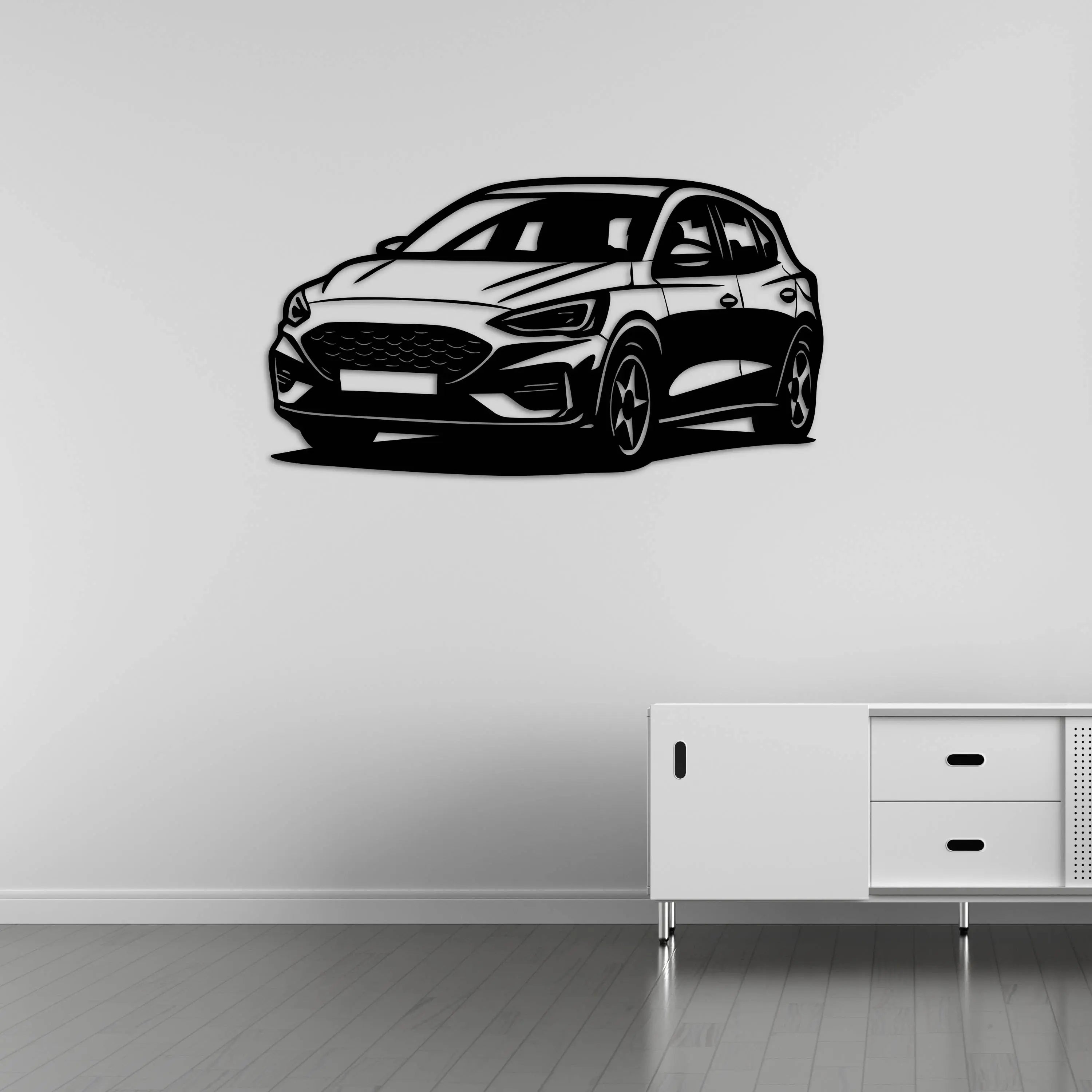 Ford Focus ST – Araba Metal Duvar Dekoru Laser Artique