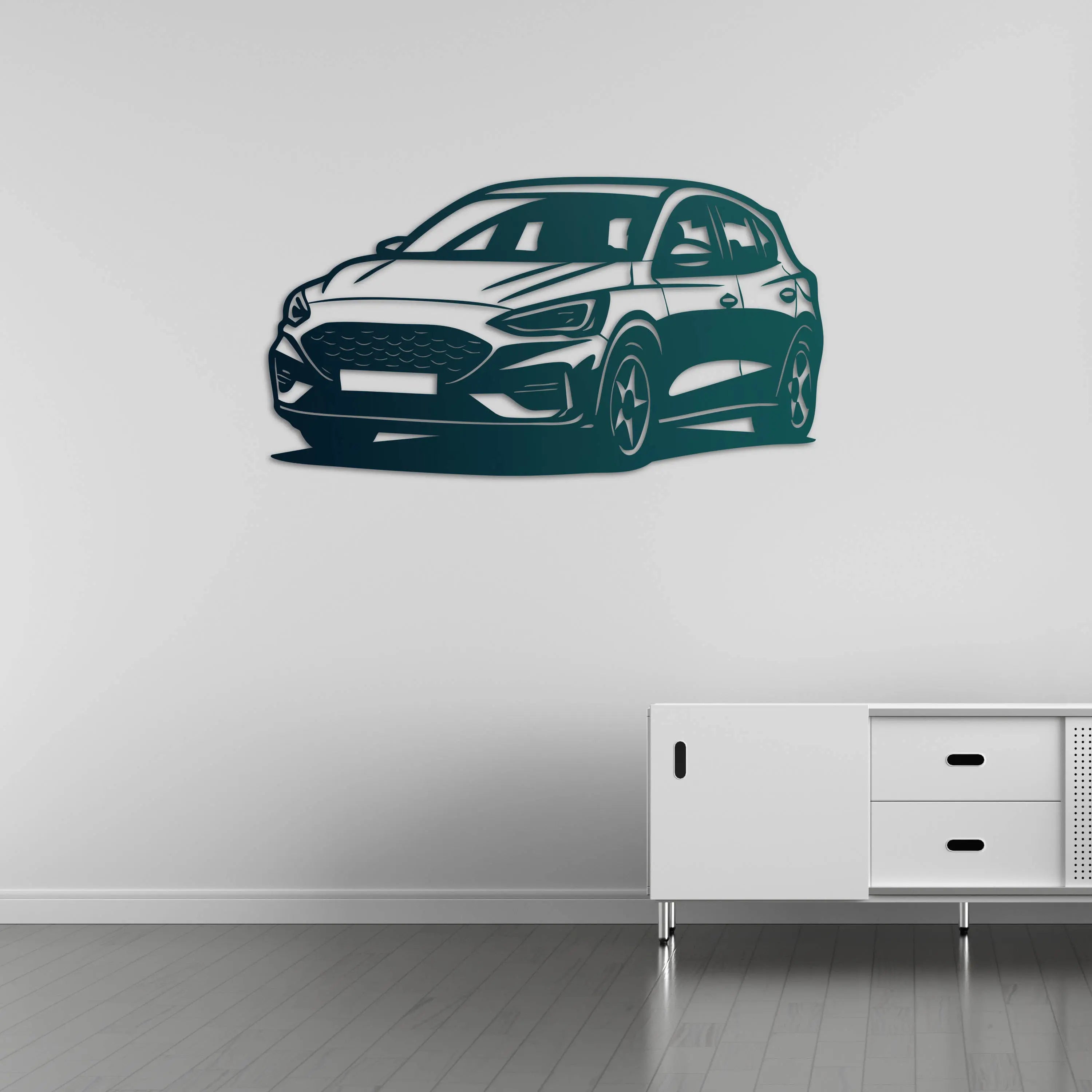 Ford Focus ST – Araba Metal Duvar Dekoru Laser Artique