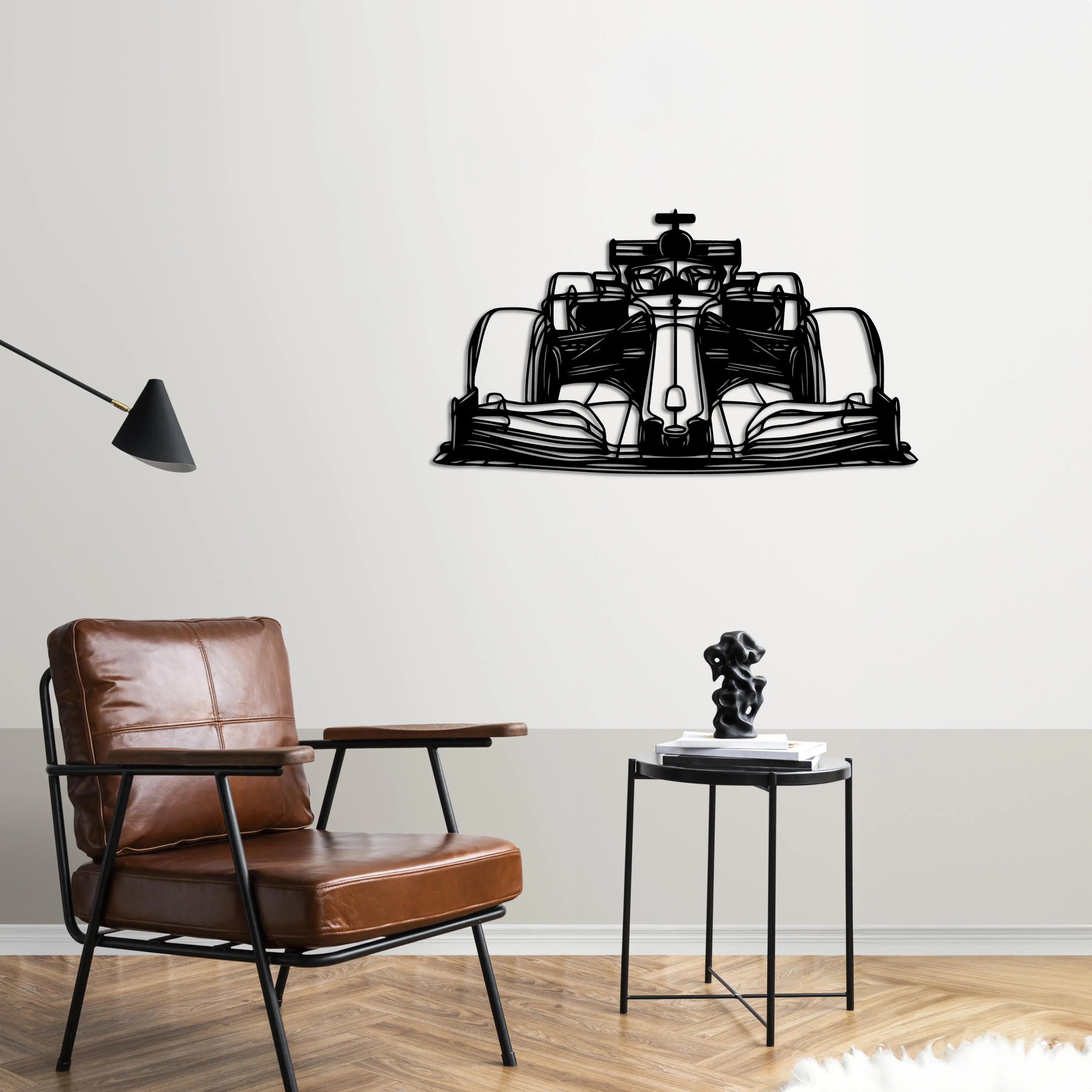 Formula 1 - Araba Metal Duvar Dekoru Laser Artique