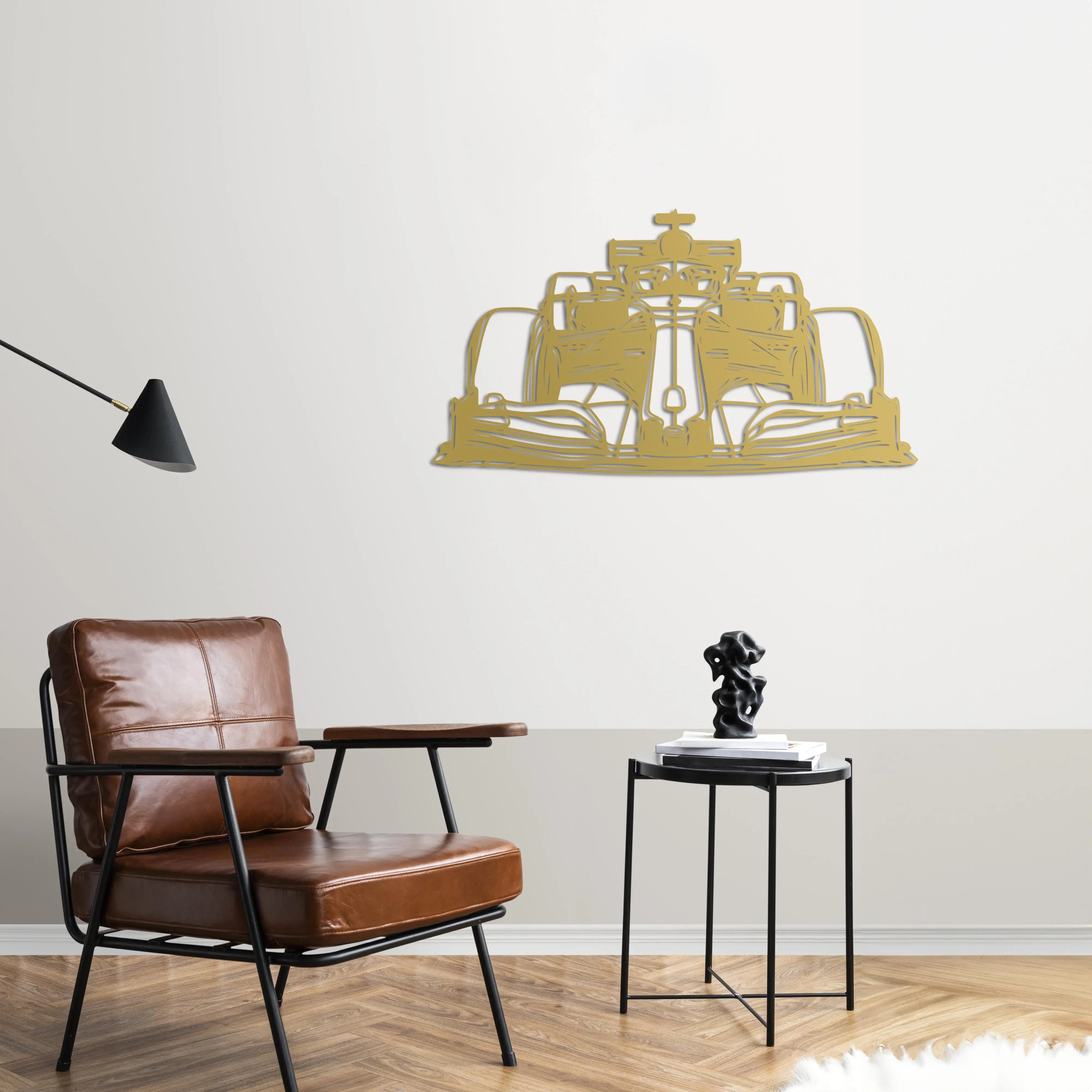 Formula 1 - Araba Metal Duvar Dekoru Laser Artique