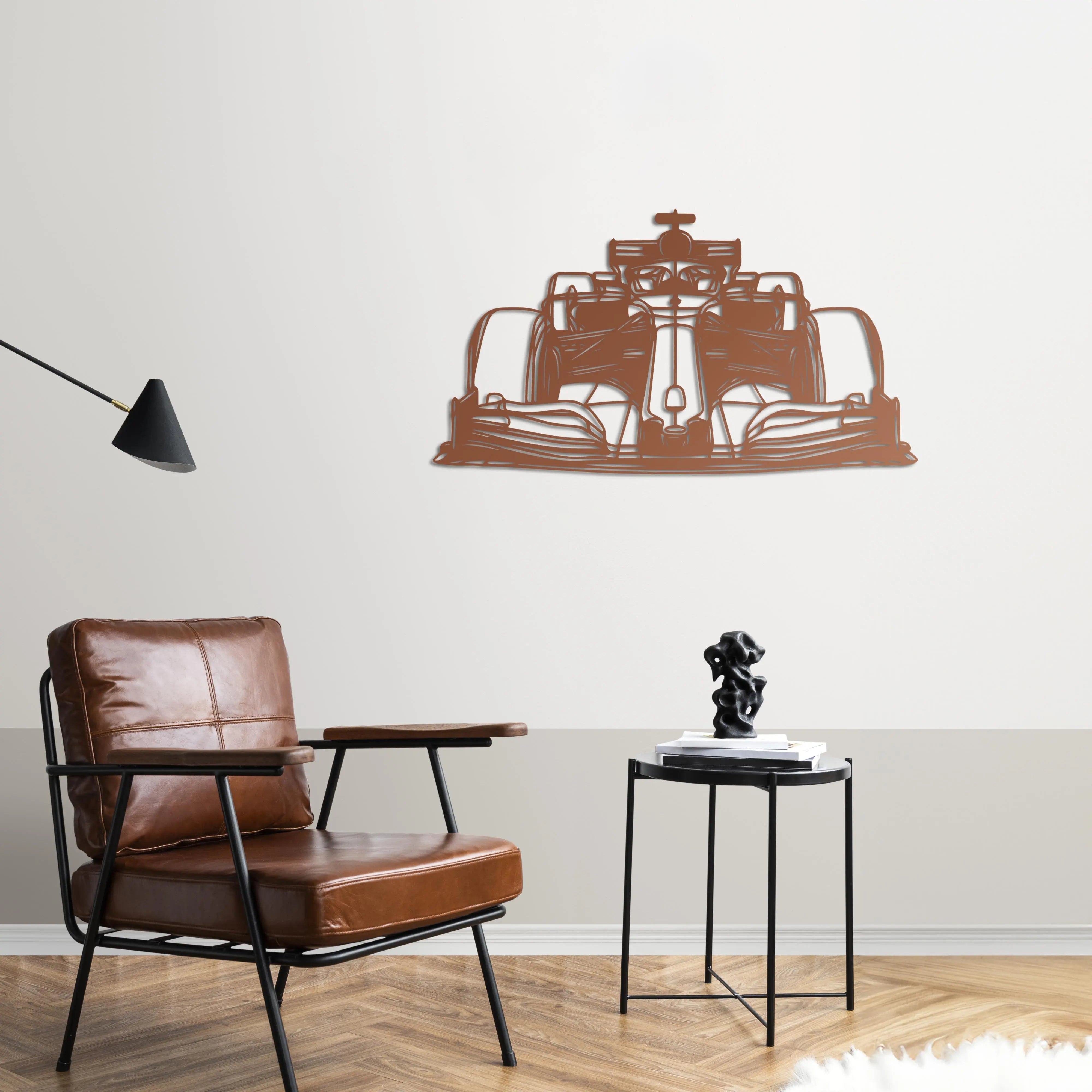 Formula 1 - Araba Metal Duvar Dekoru Laser Artique