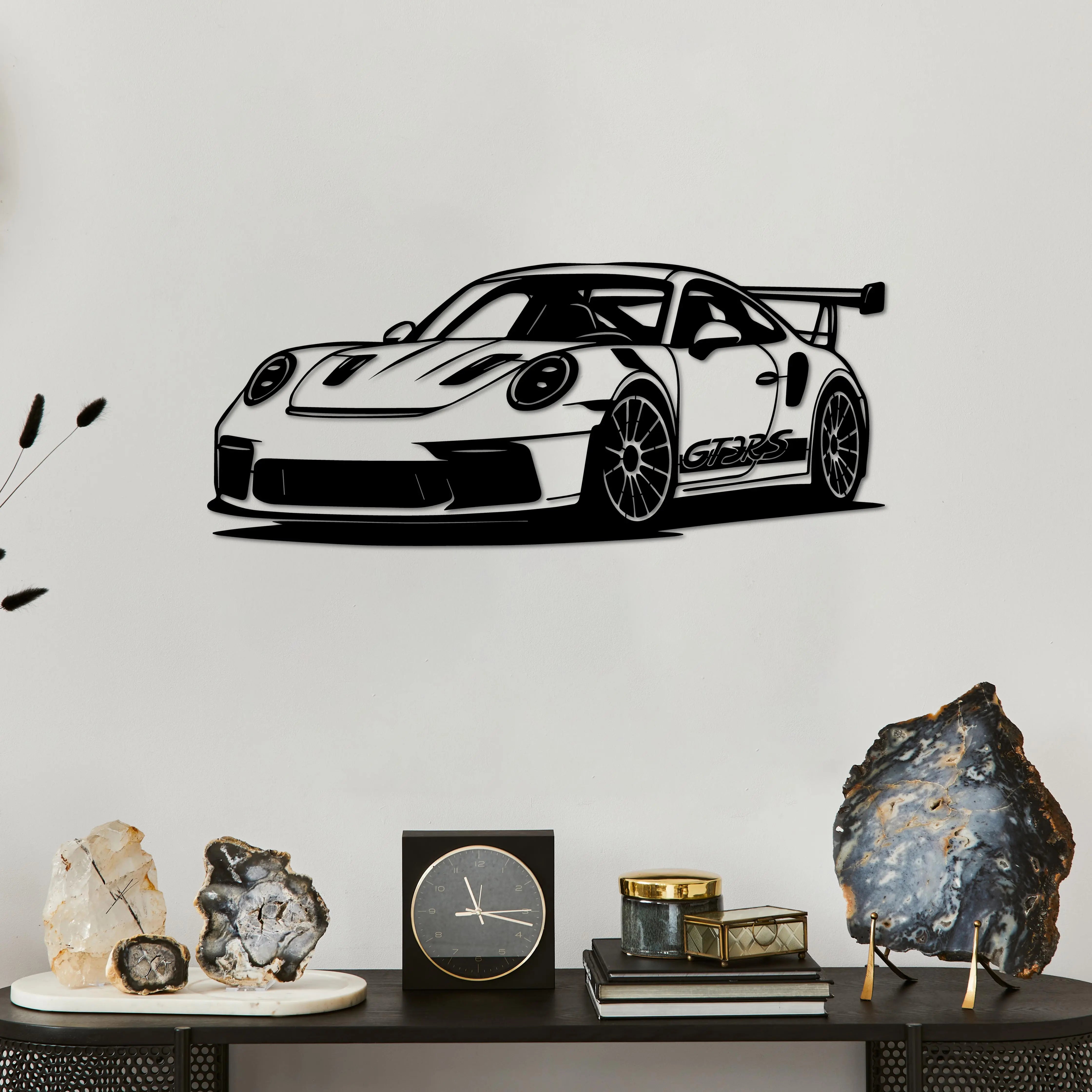 Porsche 911 GT3 RS – Araba Metal Duvar Dekoru Laser Artique