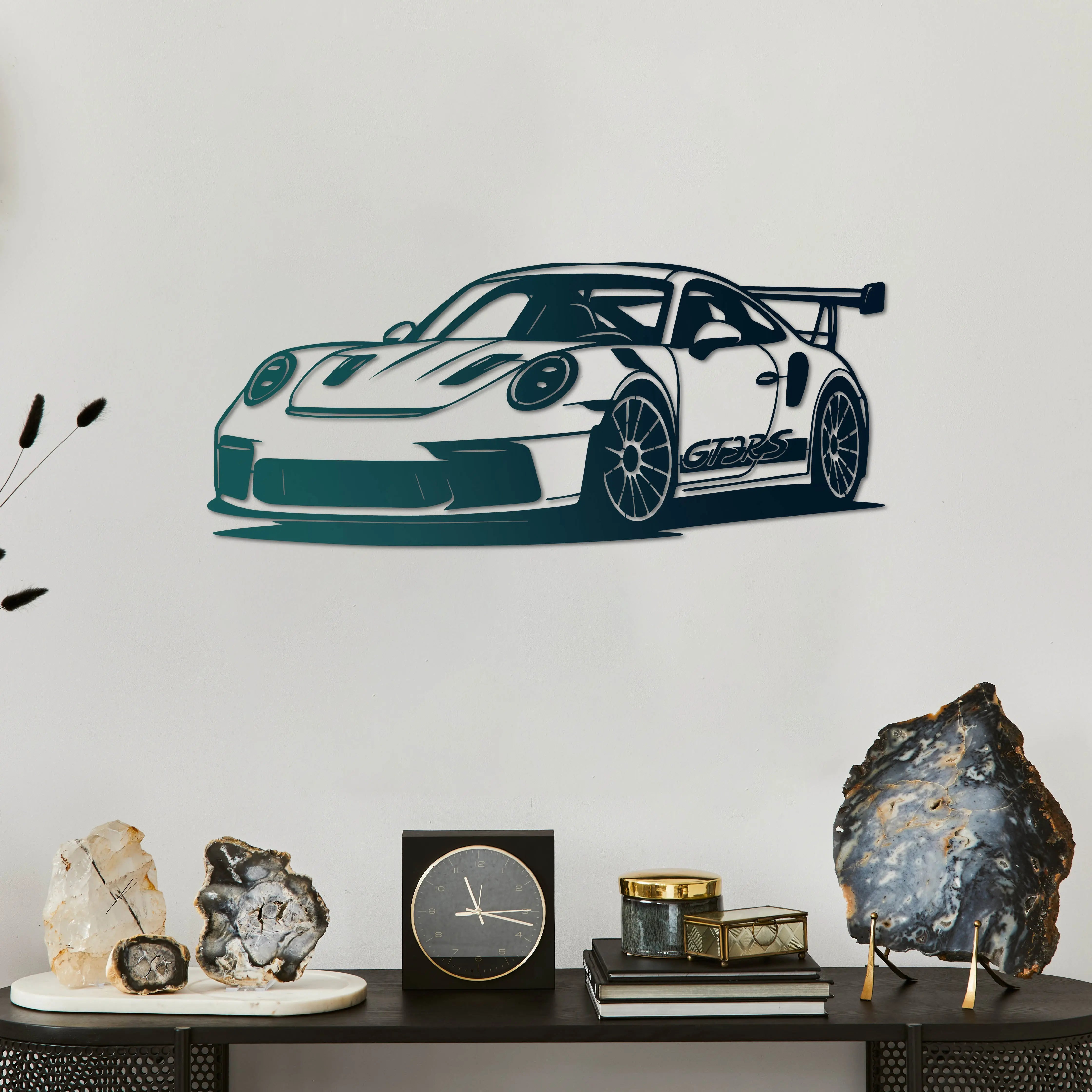 Porsche 911 GT3 RS – Araba Metal Duvar Dekoru Laser Artique