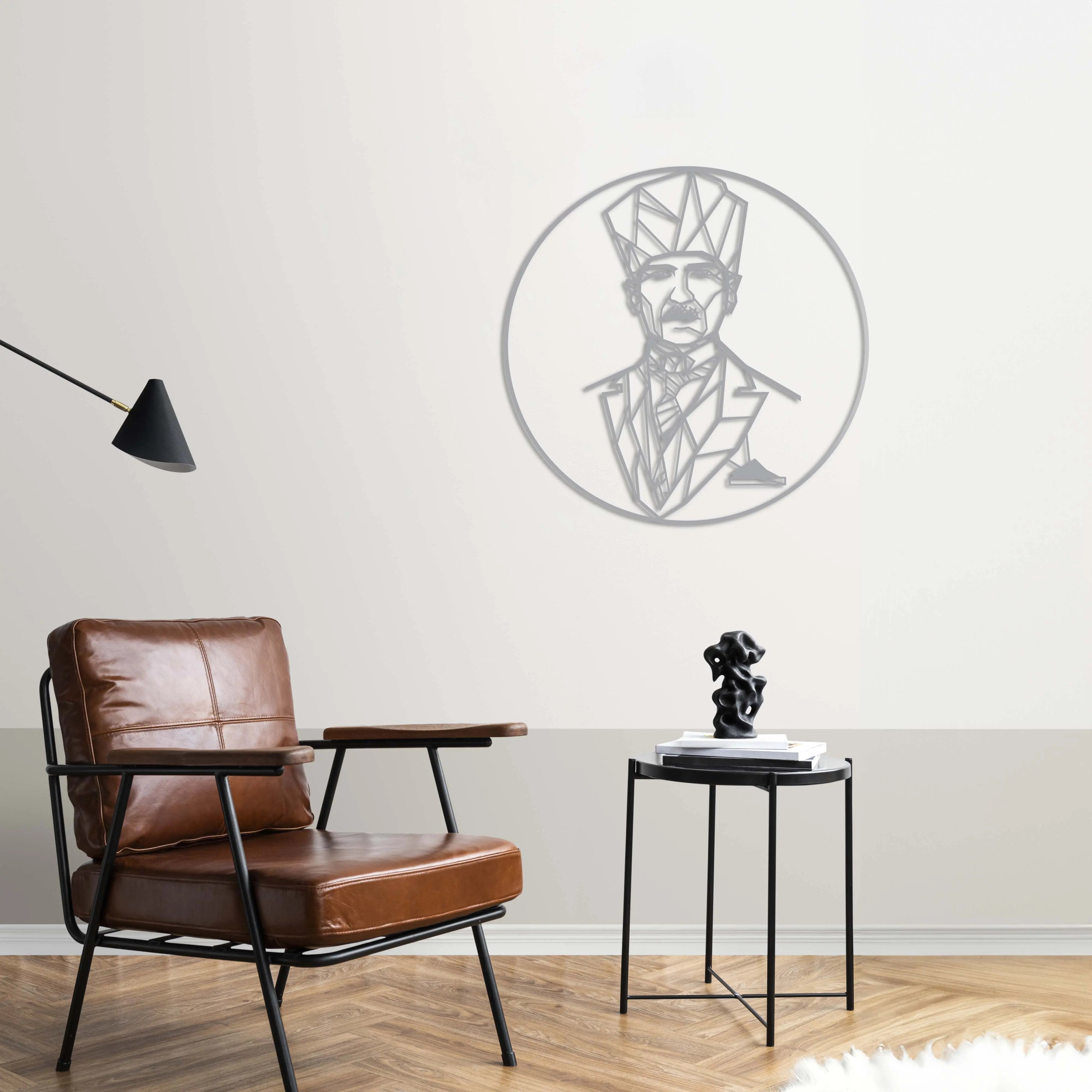 Geometrik Atatürk – Metal Duvar Dekoru Laser Artique