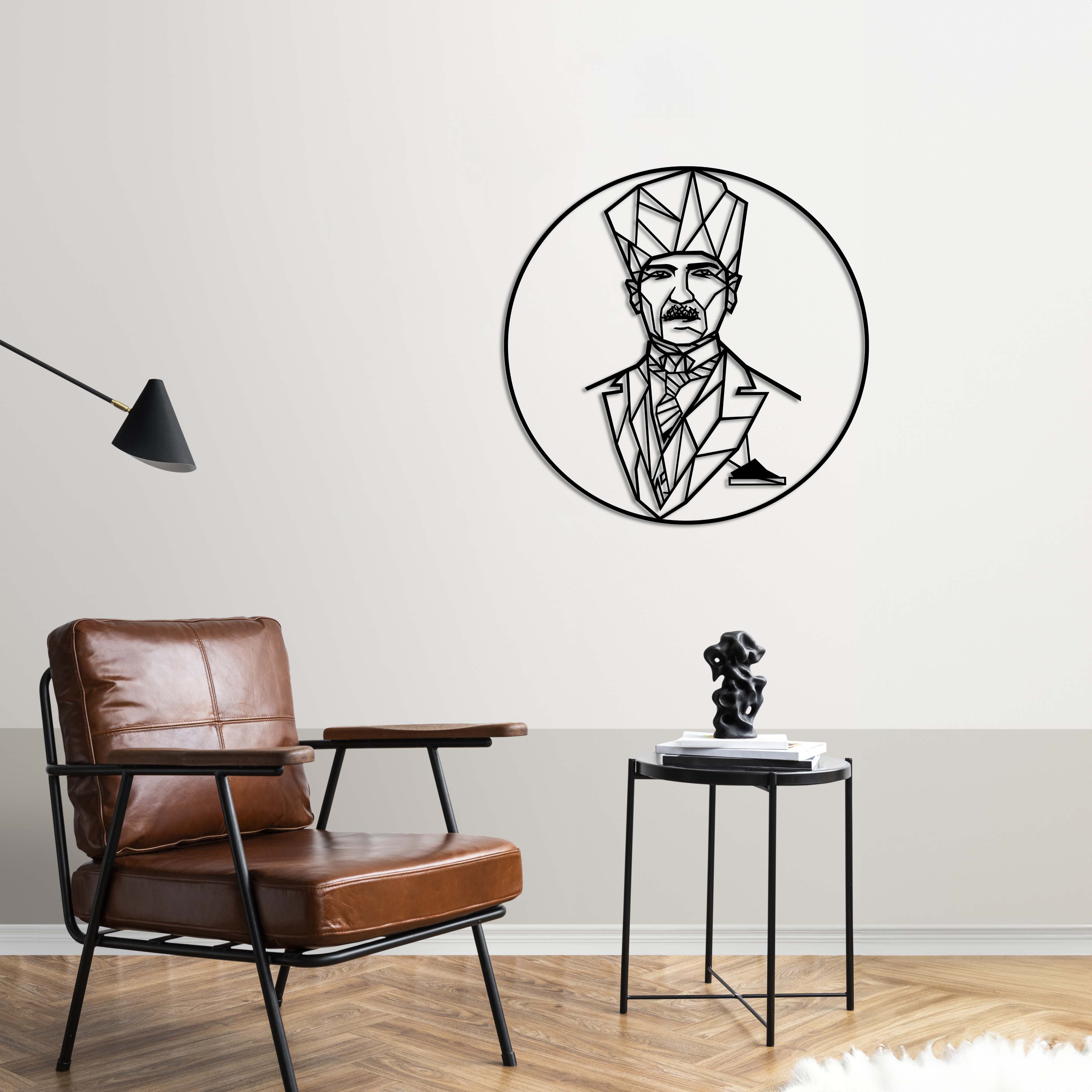Geometrik Atatürk – Metal Duvar Dekoru