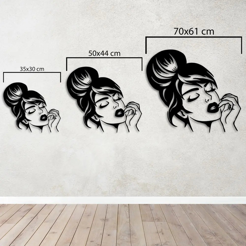 Gizemli Bakış Metal Duvar Dekoru Laser Artique