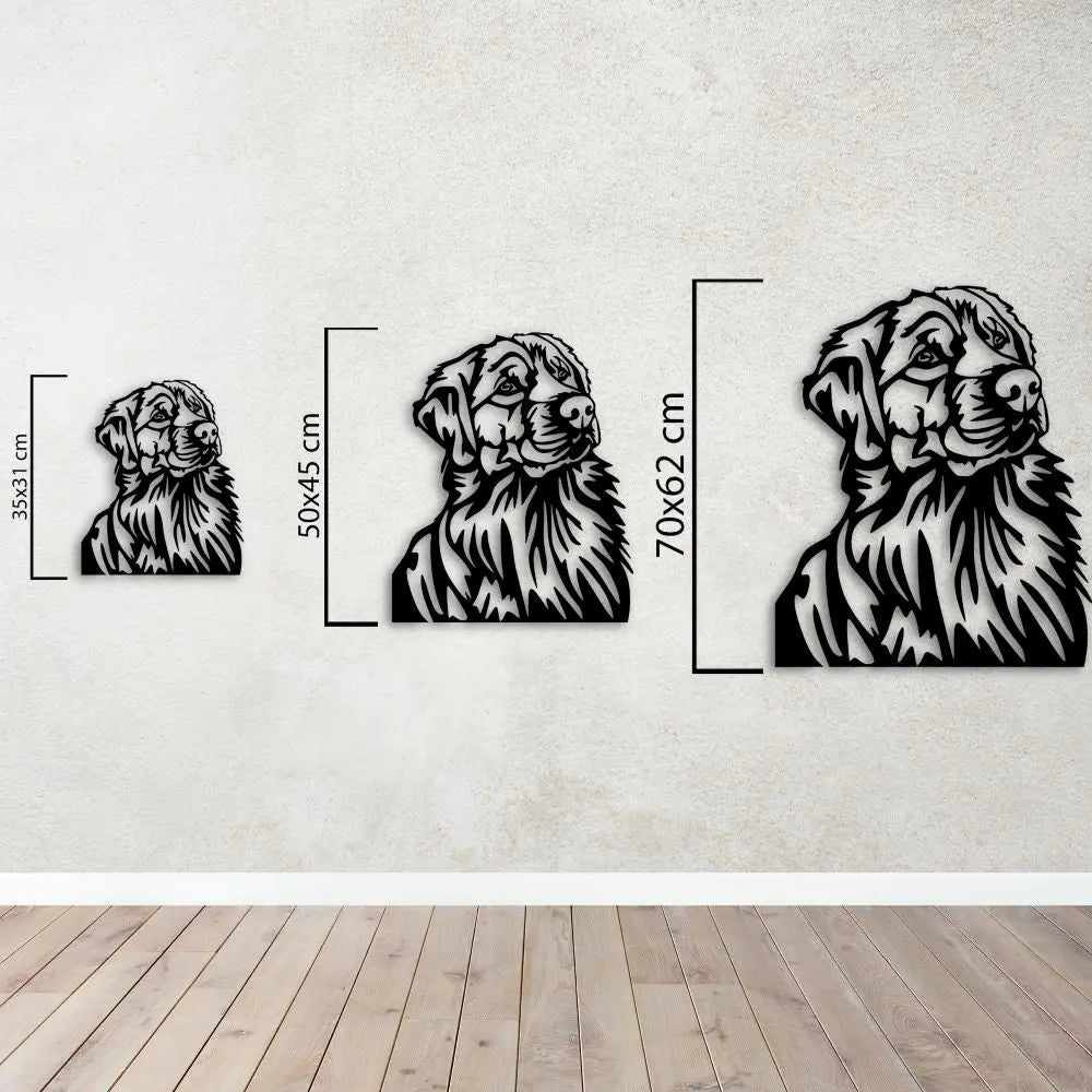 Golden Sadık Dost Metal Duvar Dekoru Laser Artique