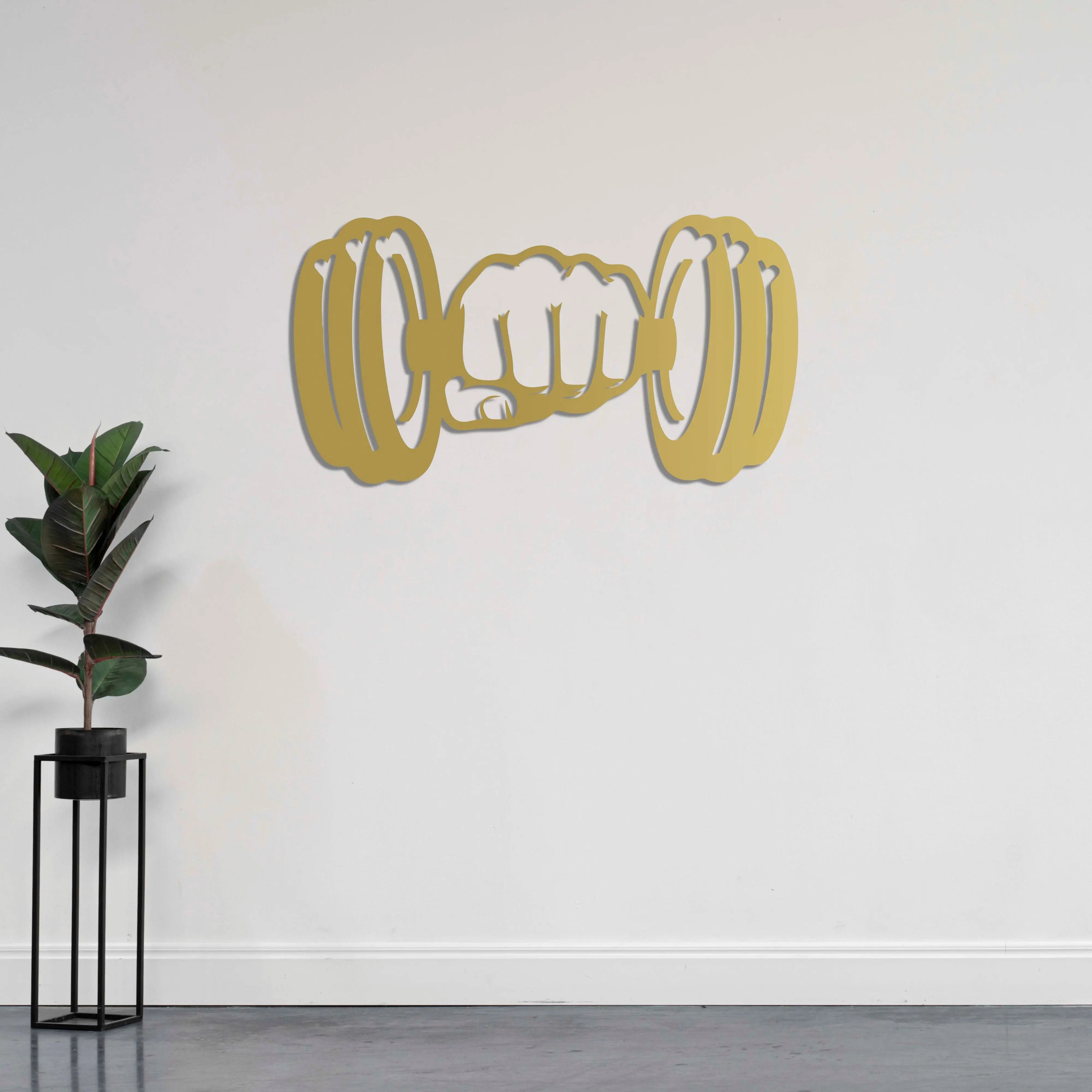 Gücün Sembolü Metal Duvar Dekoru Laser Artique