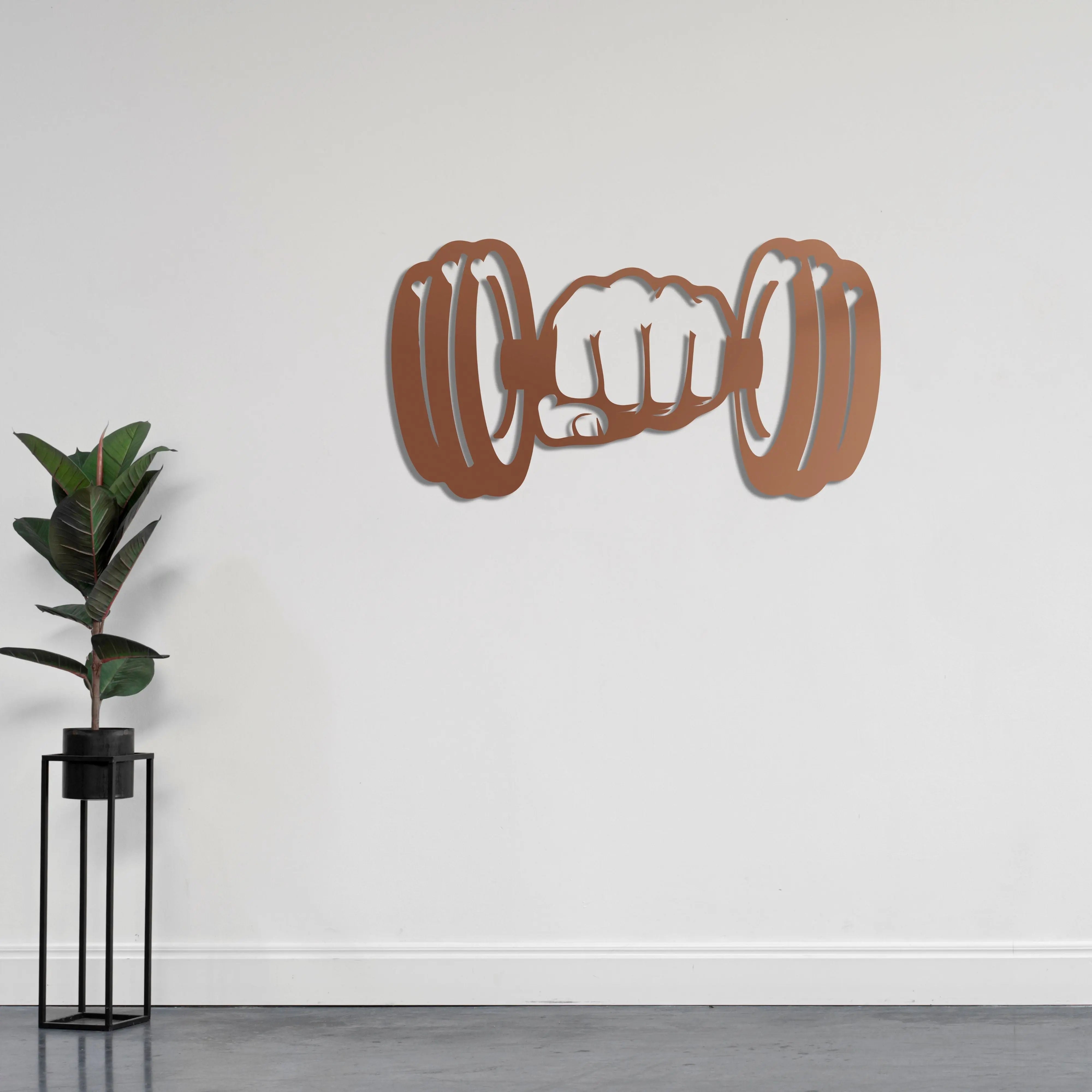 Gücün Sembolü Metal Duvar Dekoru Laser Artique