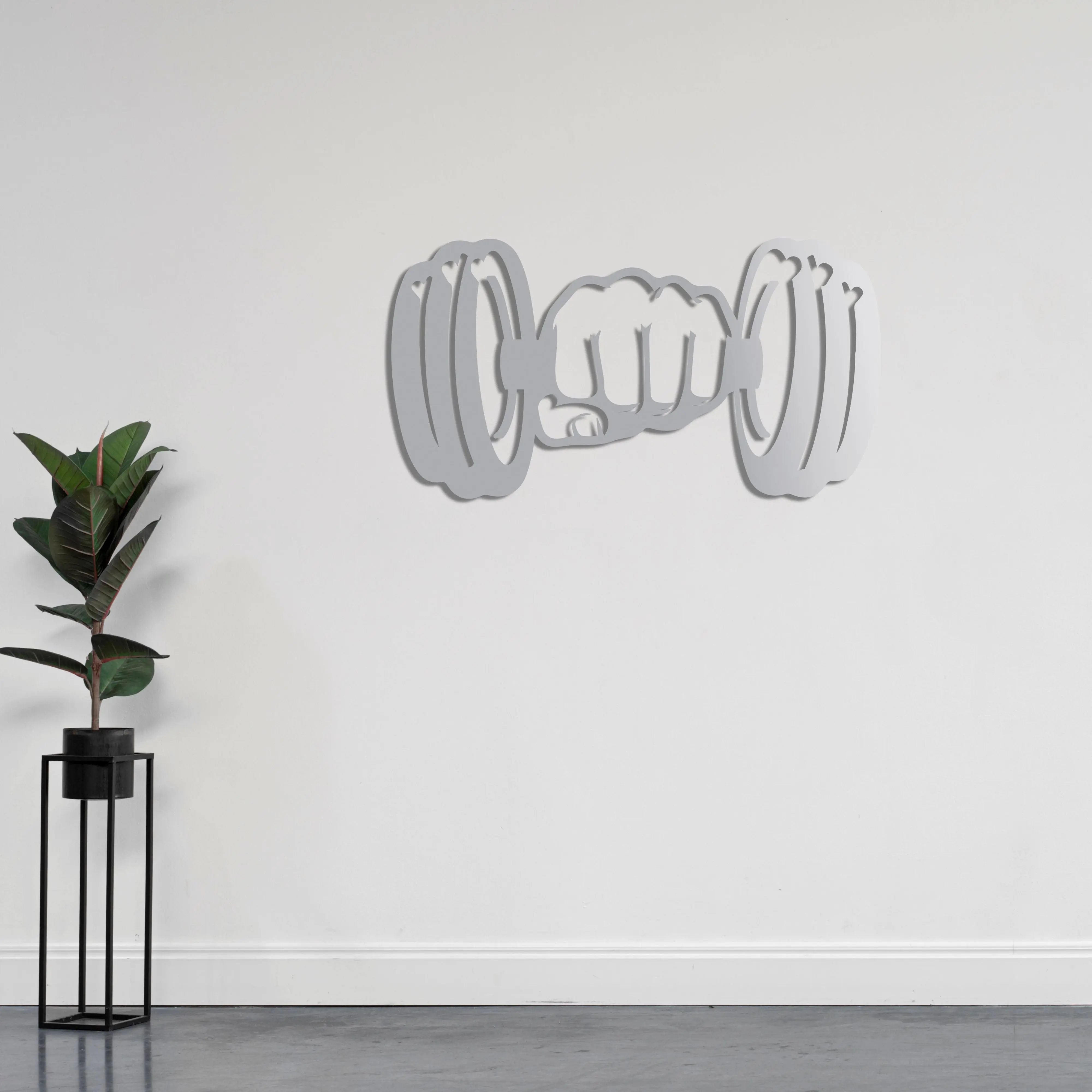 Gücün Sembolü Metal Duvar Dekoru Laser Artique