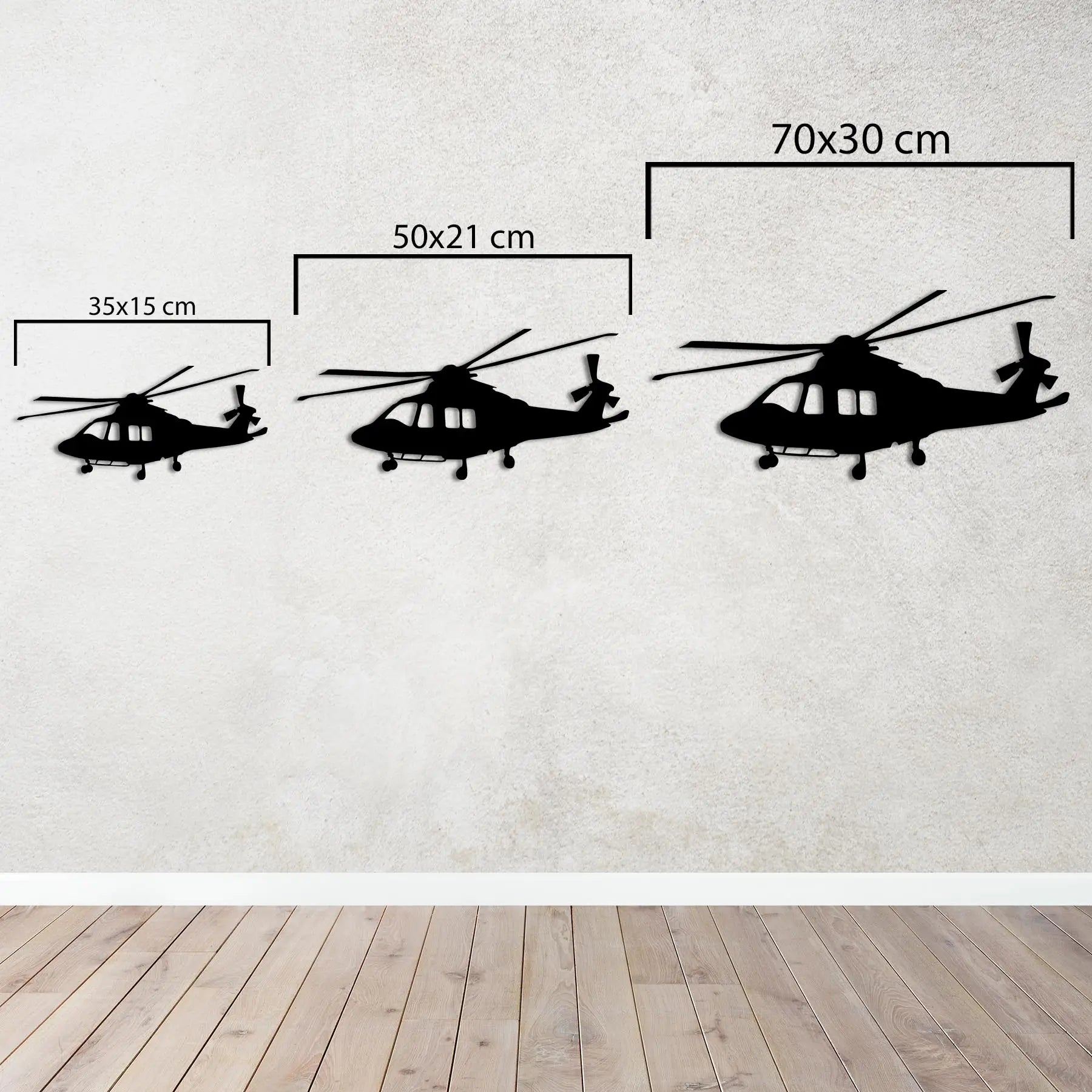 AW139 – Helikopter Metal Duvar Dekoru Laser Artique