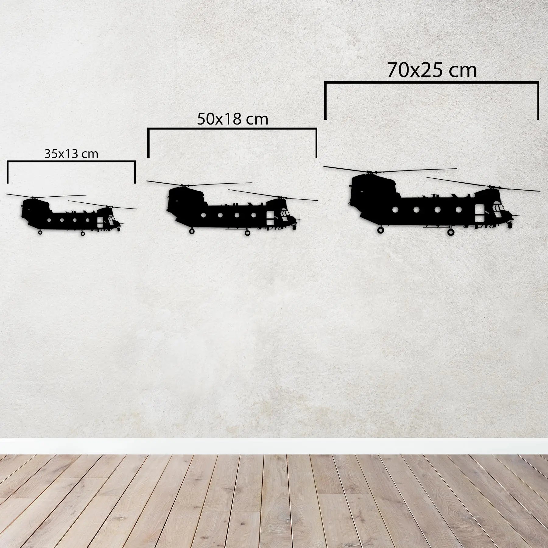 CH-47 Chinook – Helikopter Metal Duvar Dekoru Laser Artique