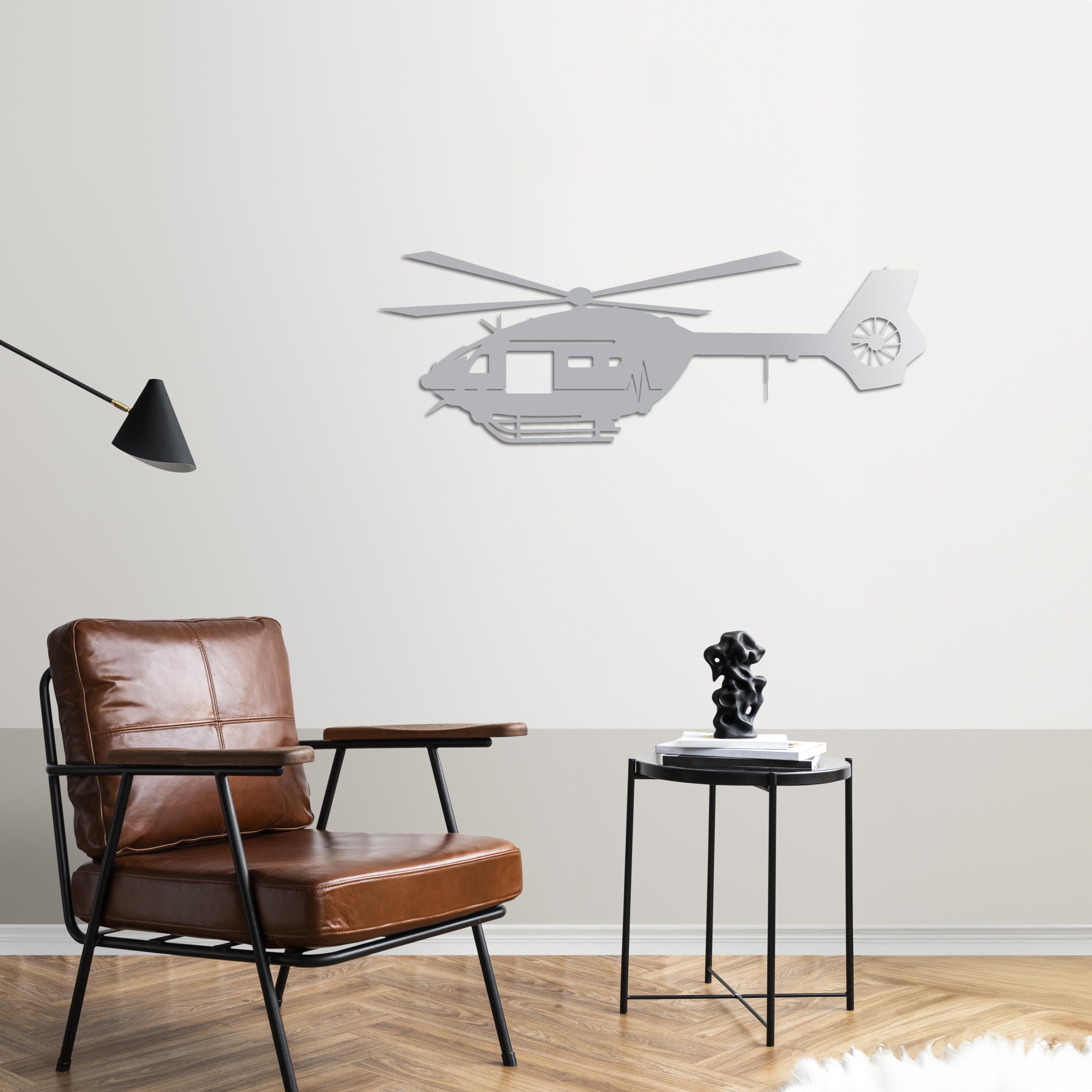 H135 Air Ambulance – Helikopter Metal Duvar Dekoru