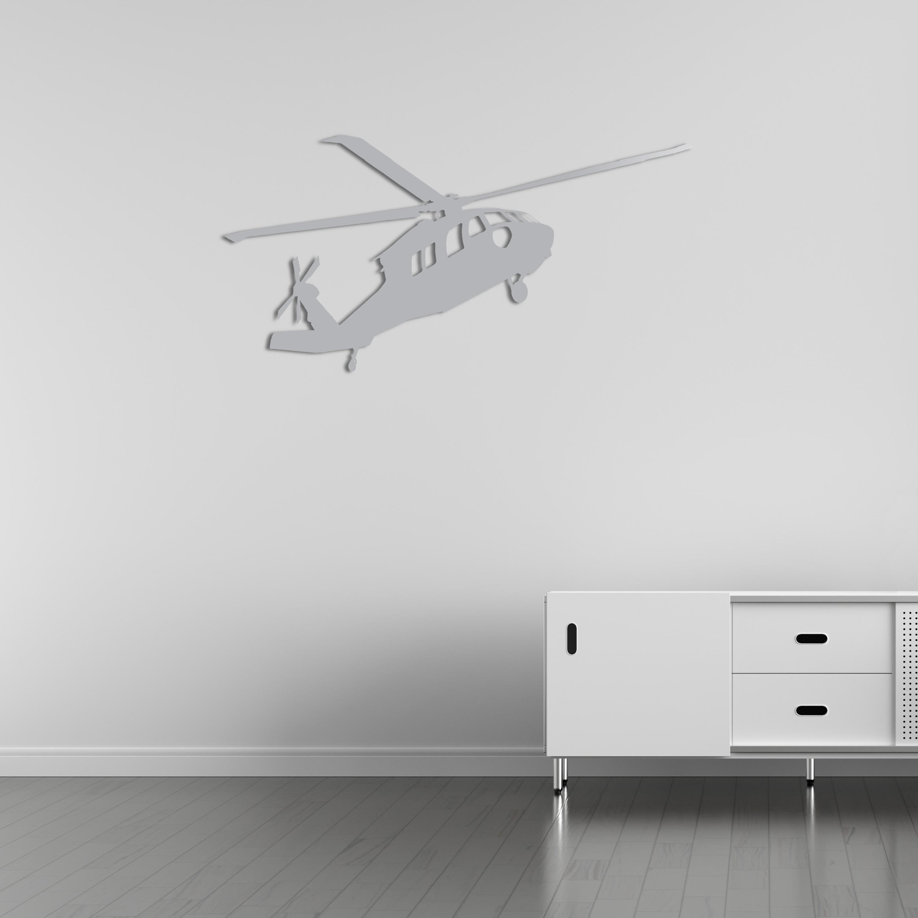 UH-60 Black Hawk – Helikopter Metal Duvar Dekoru