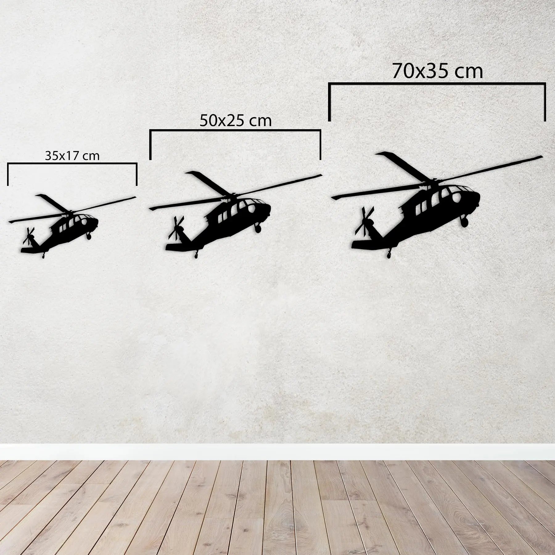 UH-60 Black Hawk – Helikopter Metal Duvar Dekoru Laser Artique