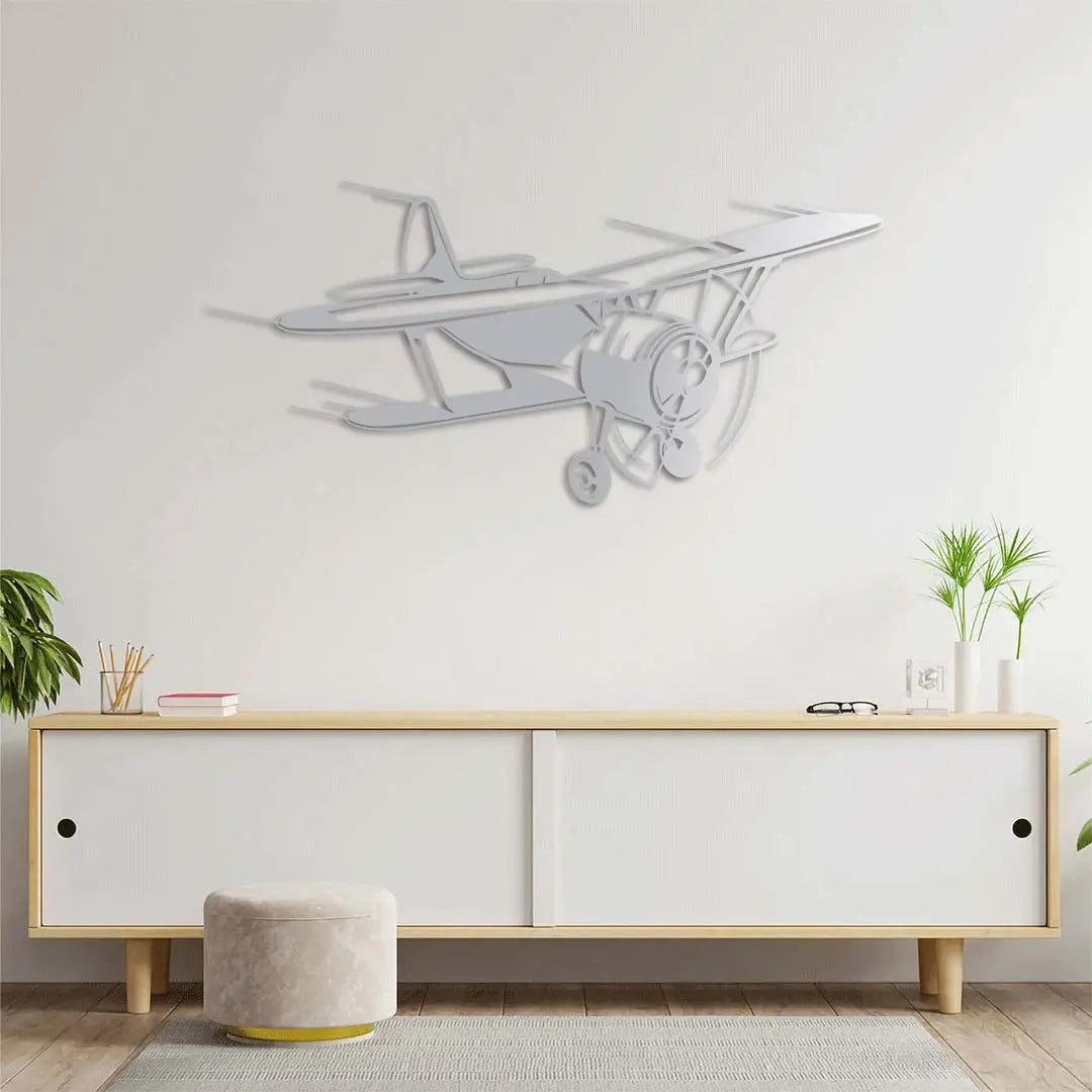 Hızlı Kanatlar – Uçak Metal Duvar Dekoru Laser Artique