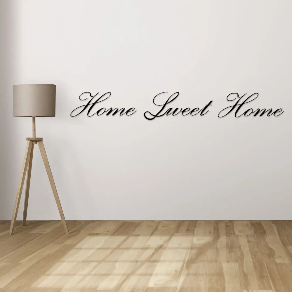 Home Sweet Home Metal Duvar Yazısı Laser Artique