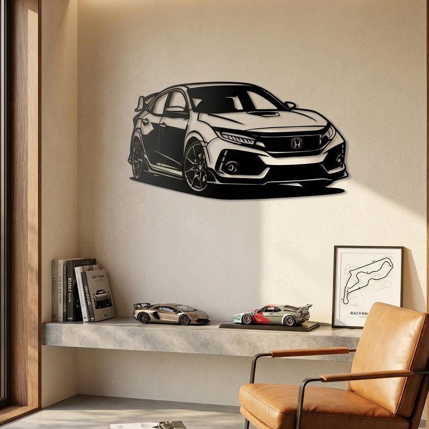 Honda Civic Type R – Araba Metal Duvar Dekoru