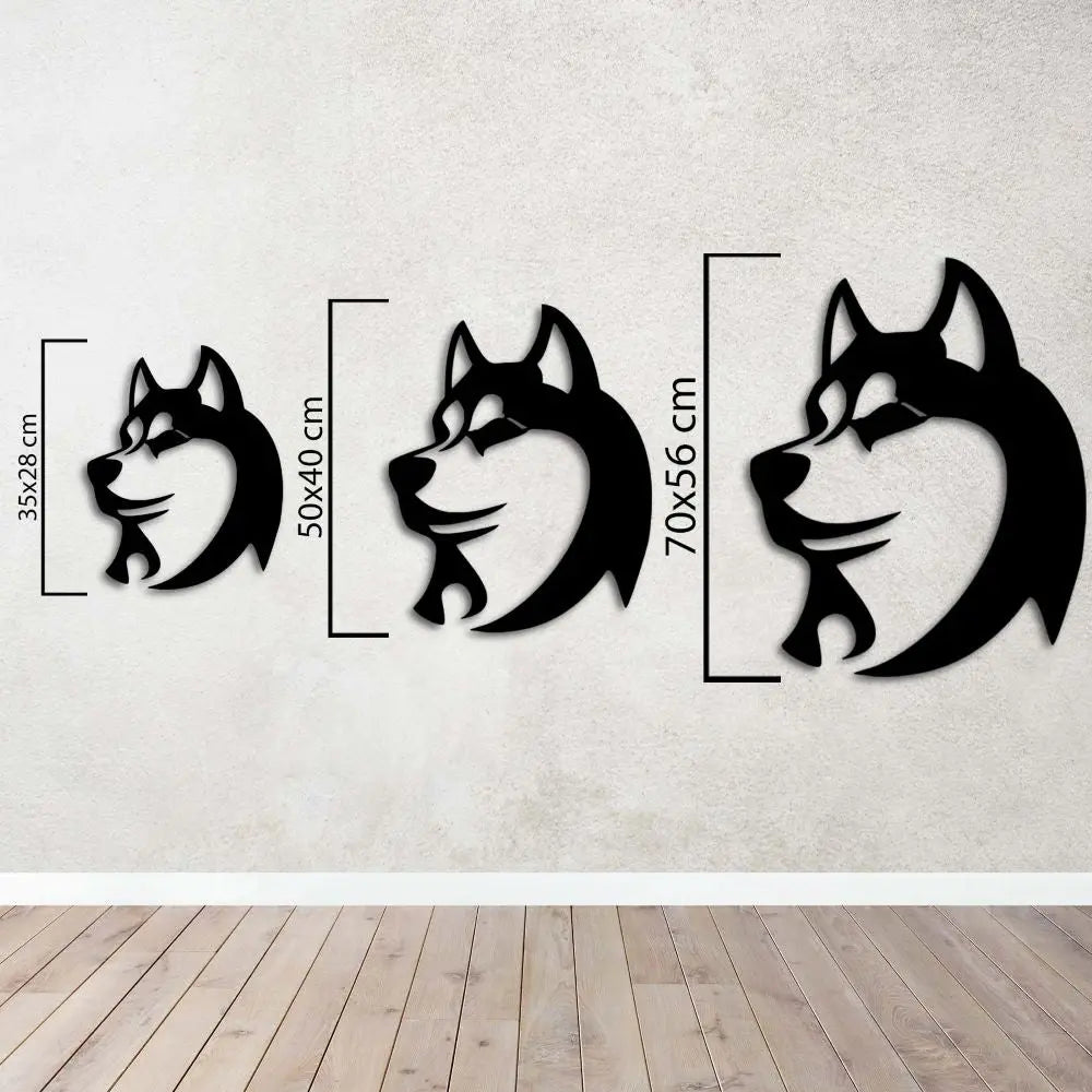 Husky Ruhu Metal Duvar Dekoru Laser Artique