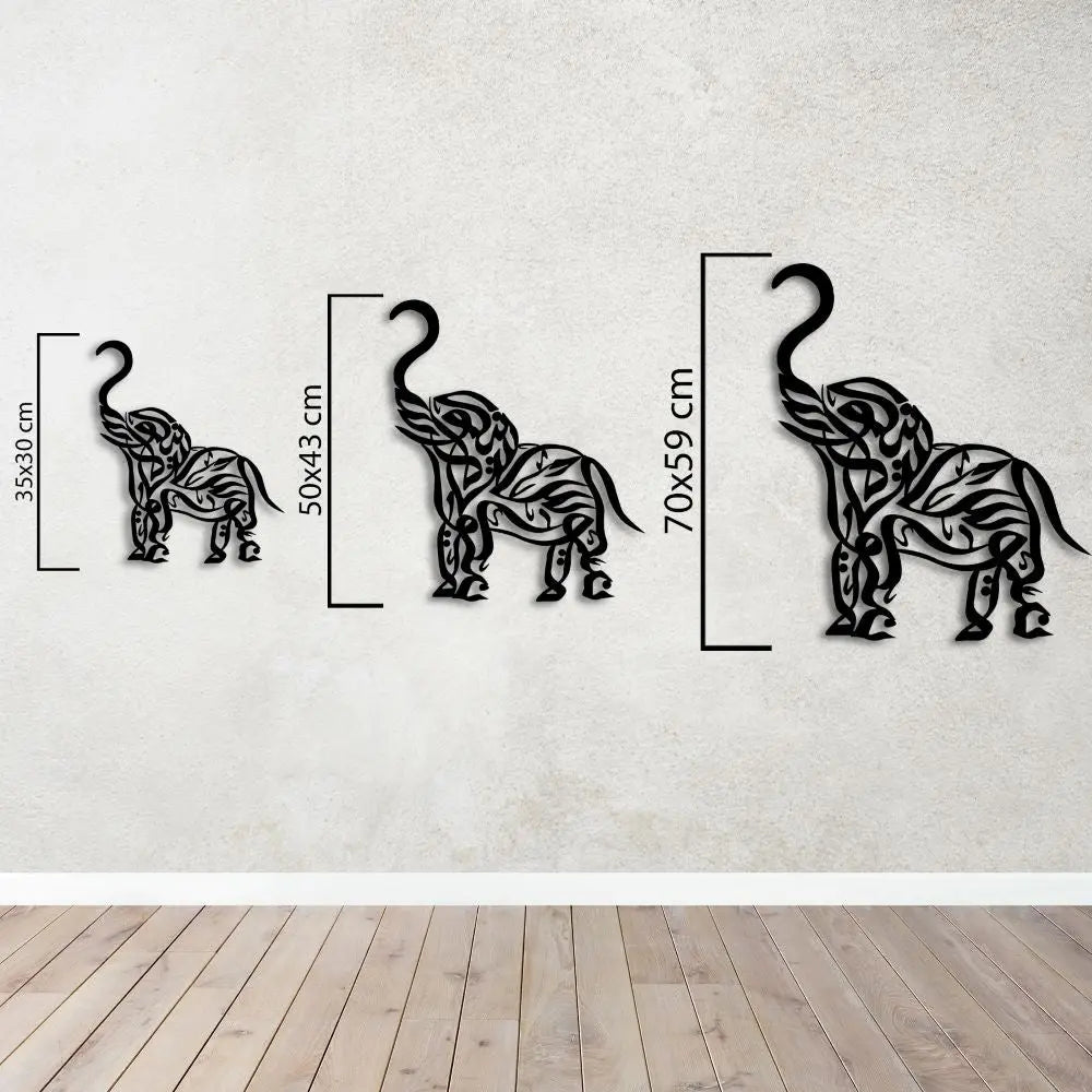 İslamik Fil İslami Metal Duvar Dekoru Laser Artique