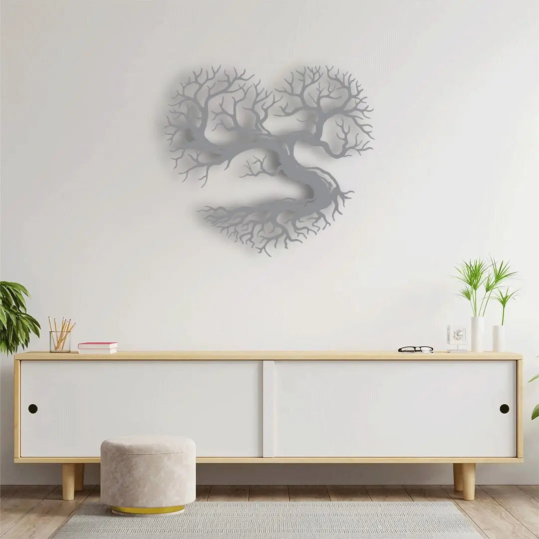 Kalbin Kökleri Metal Duvar Dekoru Laser Artique