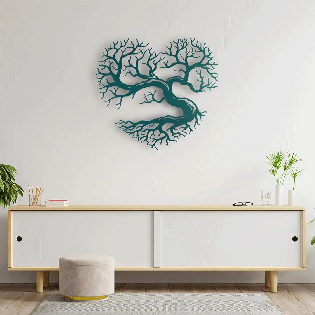 Kalbin Kökleri Metal Duvar Dekoru Laser Artique