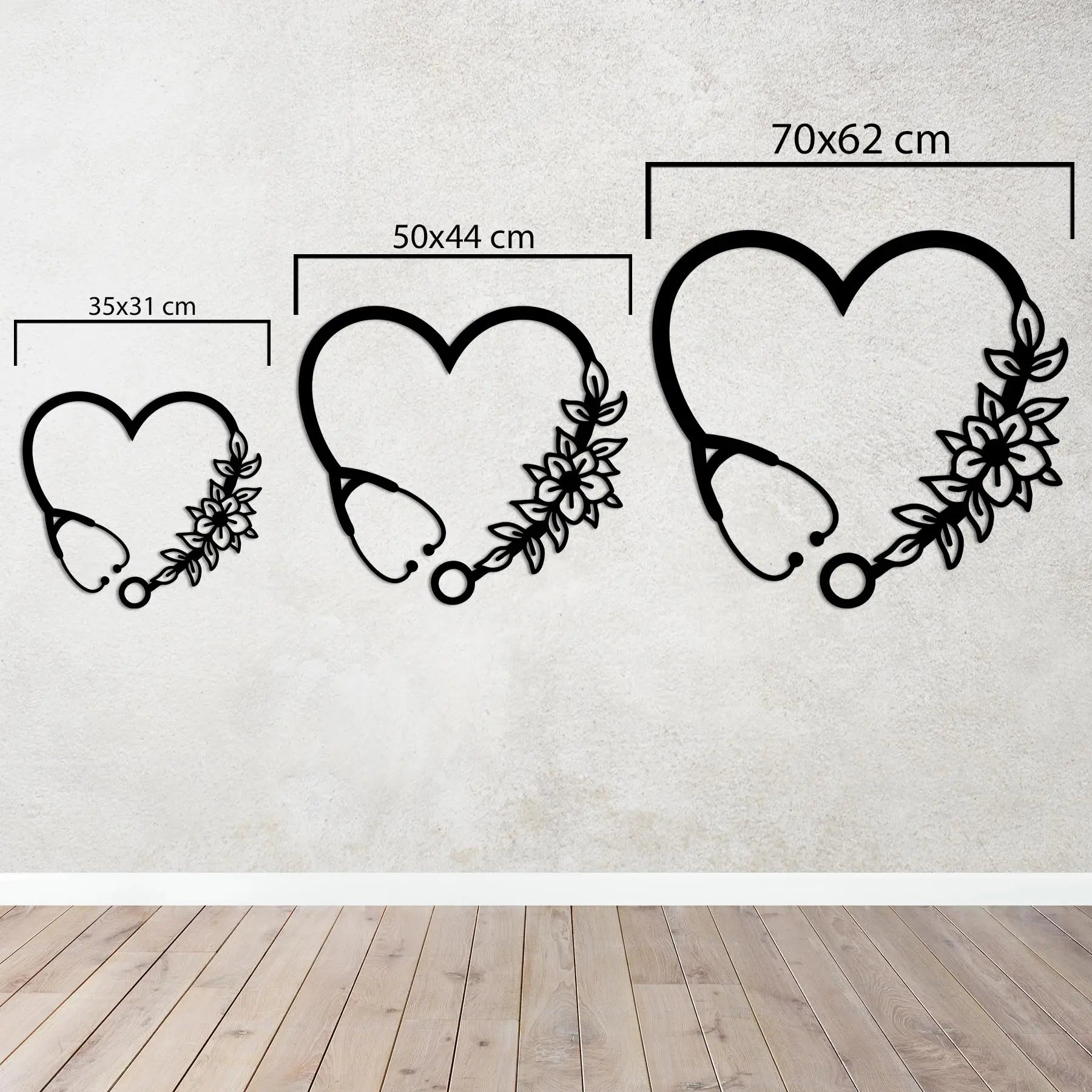 Şifanın Kalbi Metal Duvar Dekoru Laser Artique