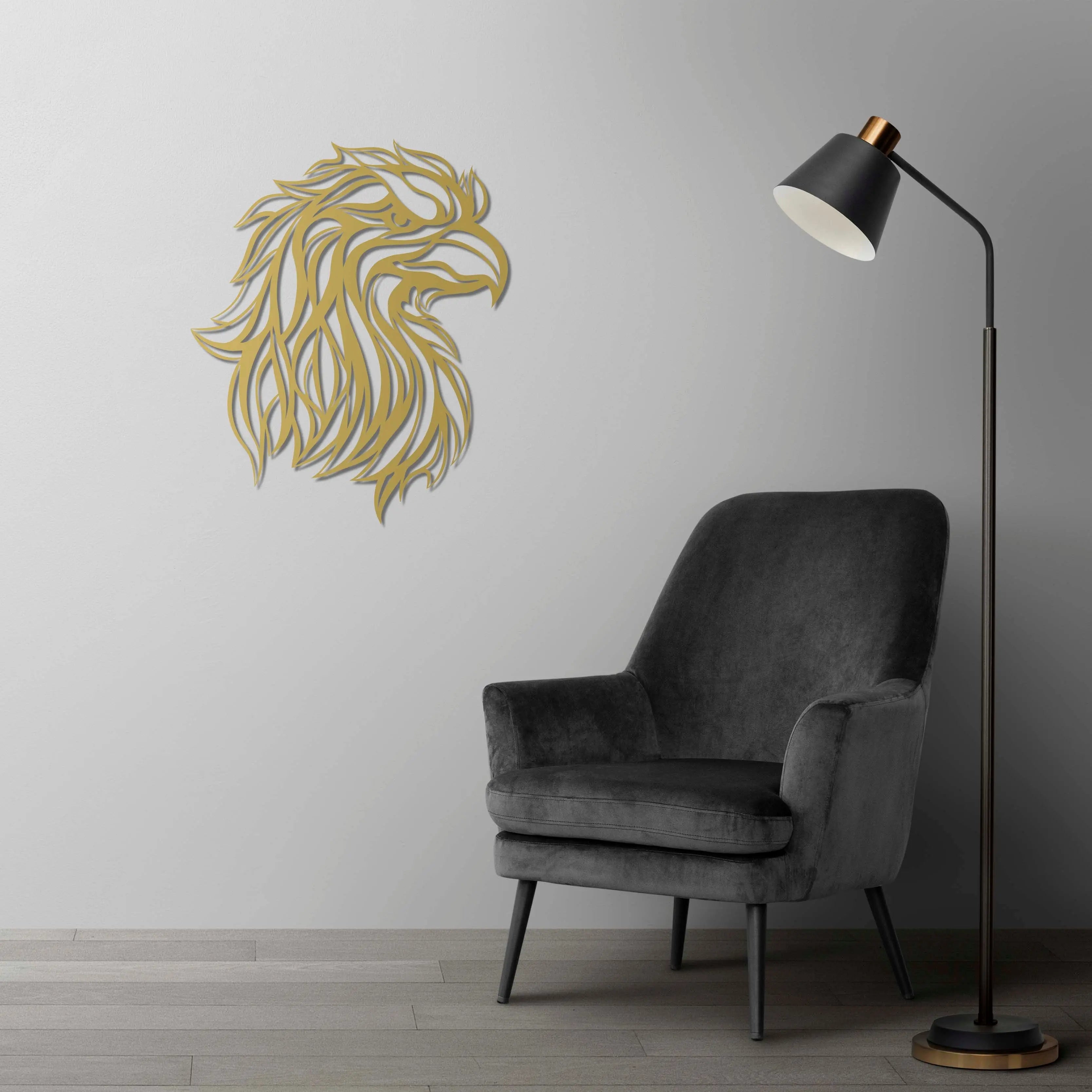 Kartalın İhtişamı Metal Duvar Dekoru Laser Artique