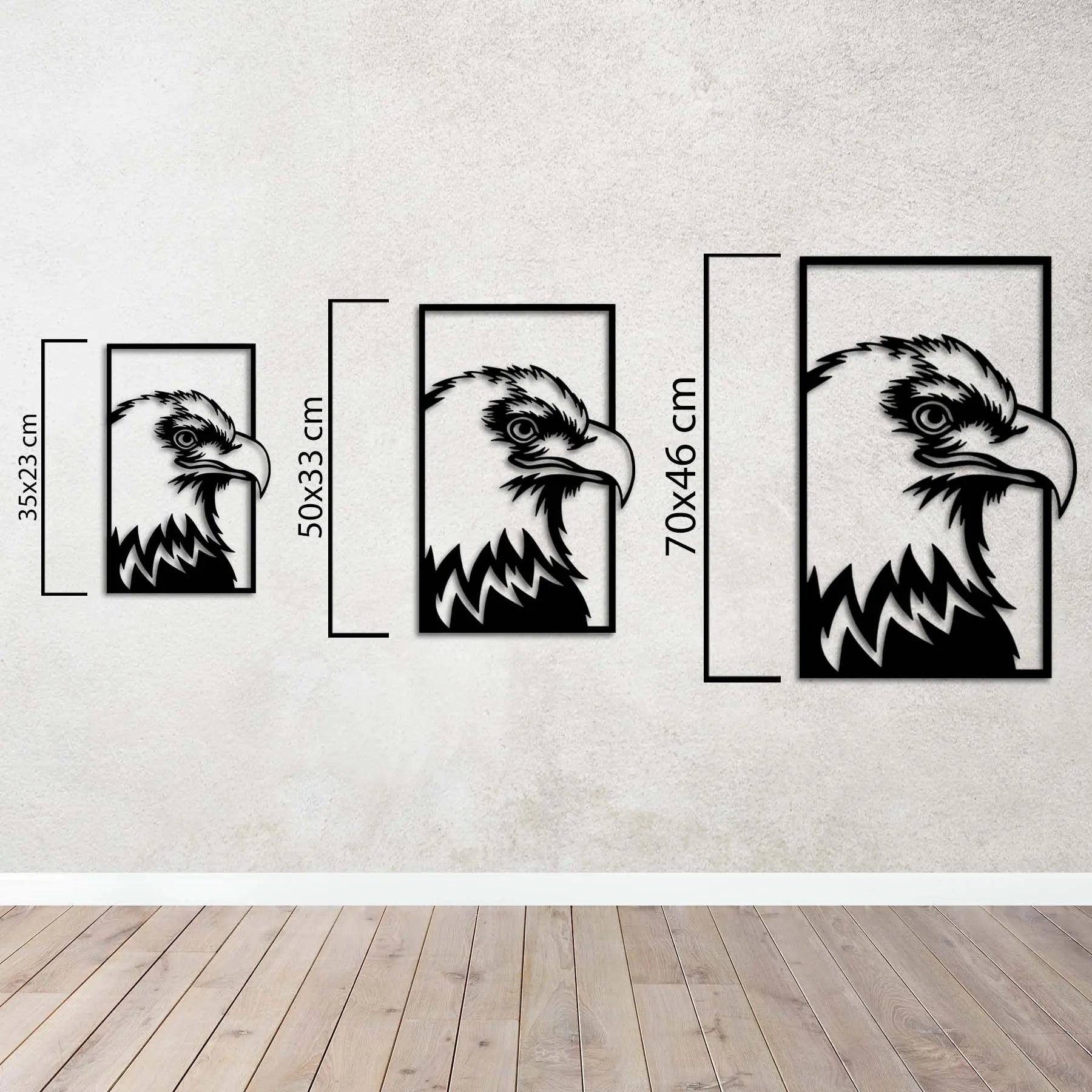 Kartalın Bakışı Metal Duvar Dekoru Laser Artique