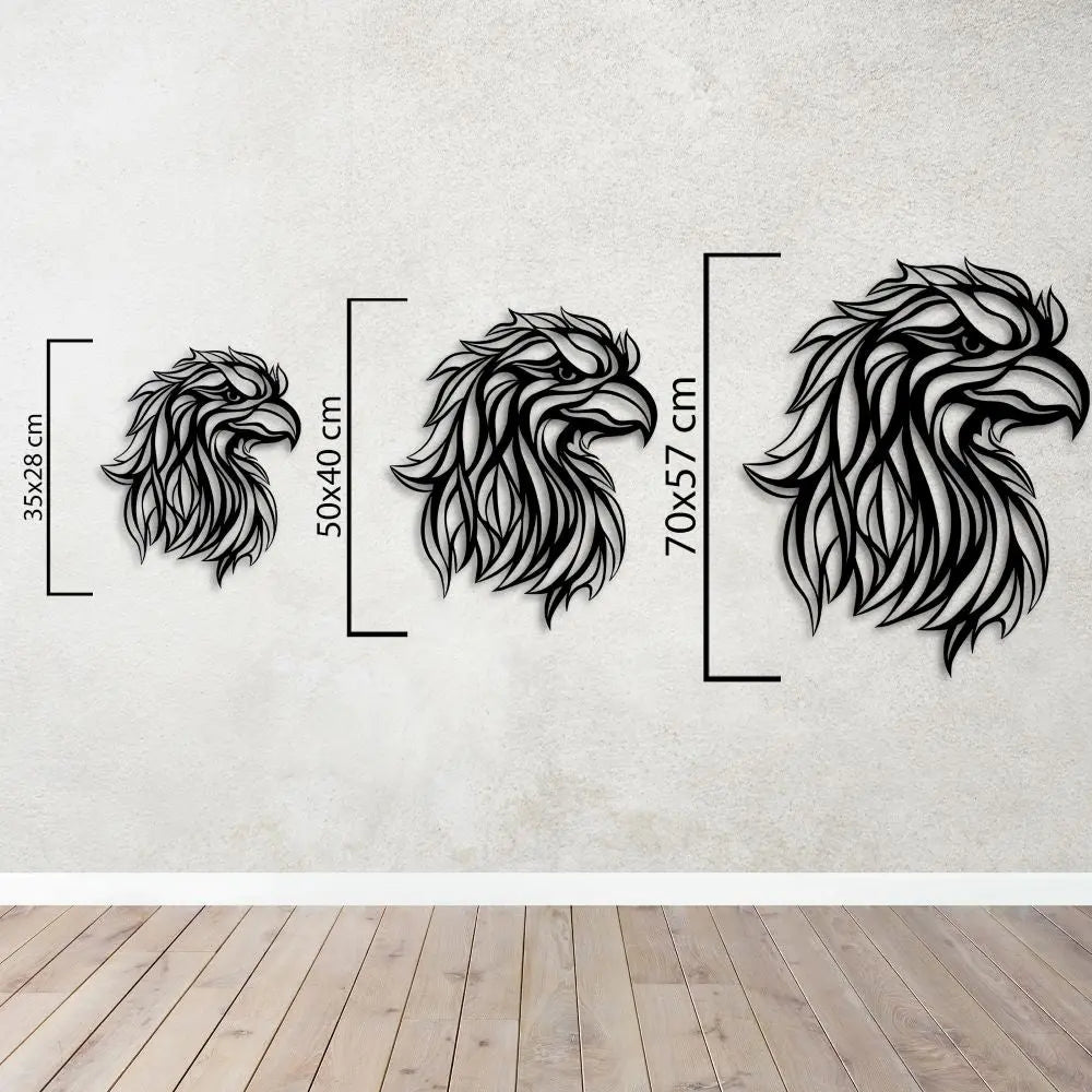 Kartalın İhtişamı Metal Duvar Dekoru Laser Artique