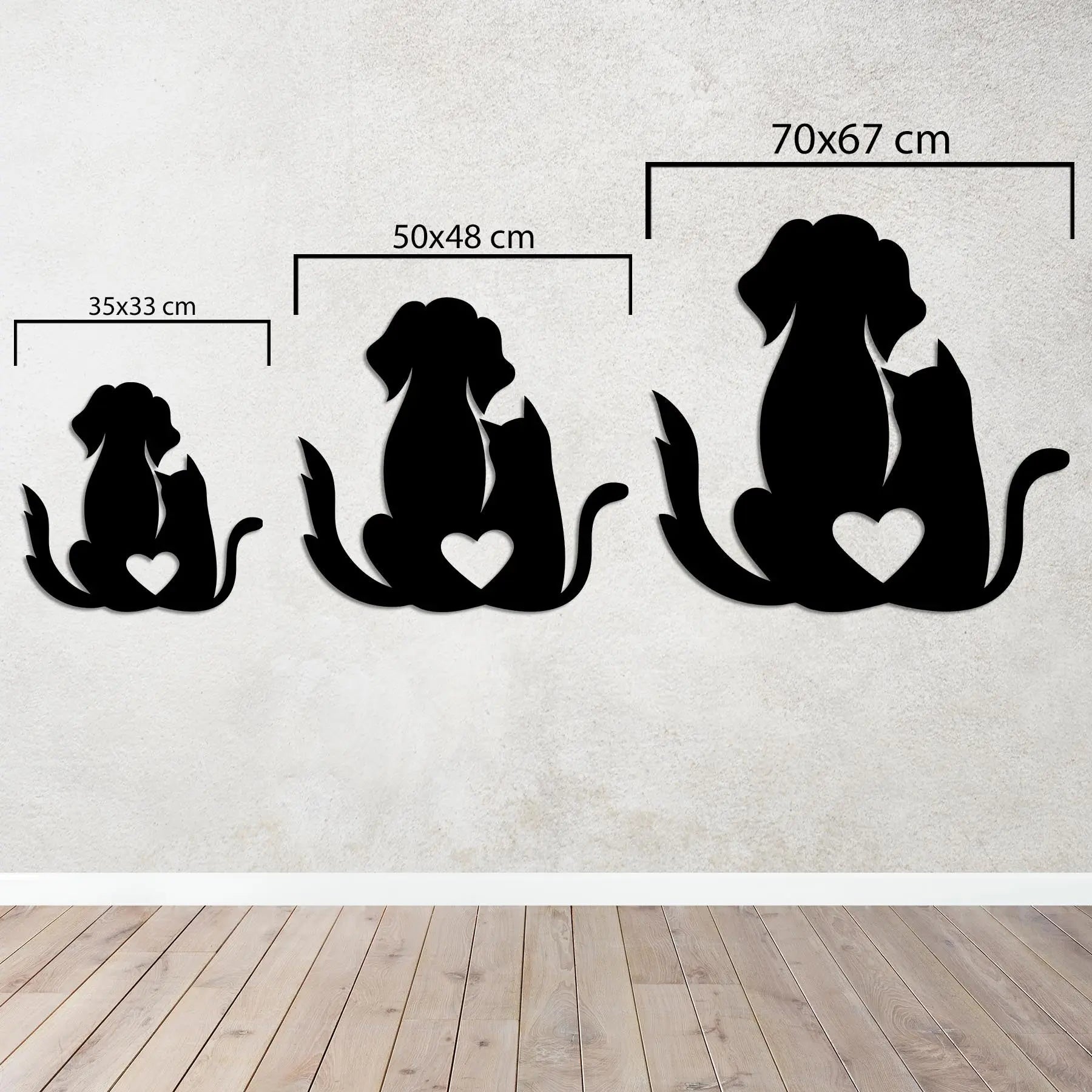 Sadakat ve Sevgi Metal Duvar Dekoru Laser Artique