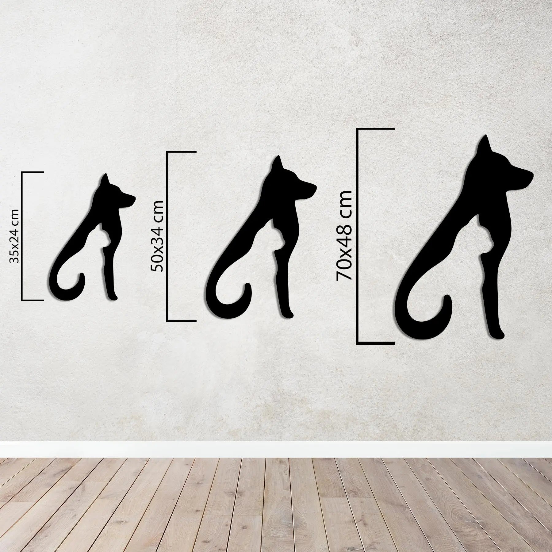 Sessiz Dostluk Metal Duvar Dekoru Laser Artique