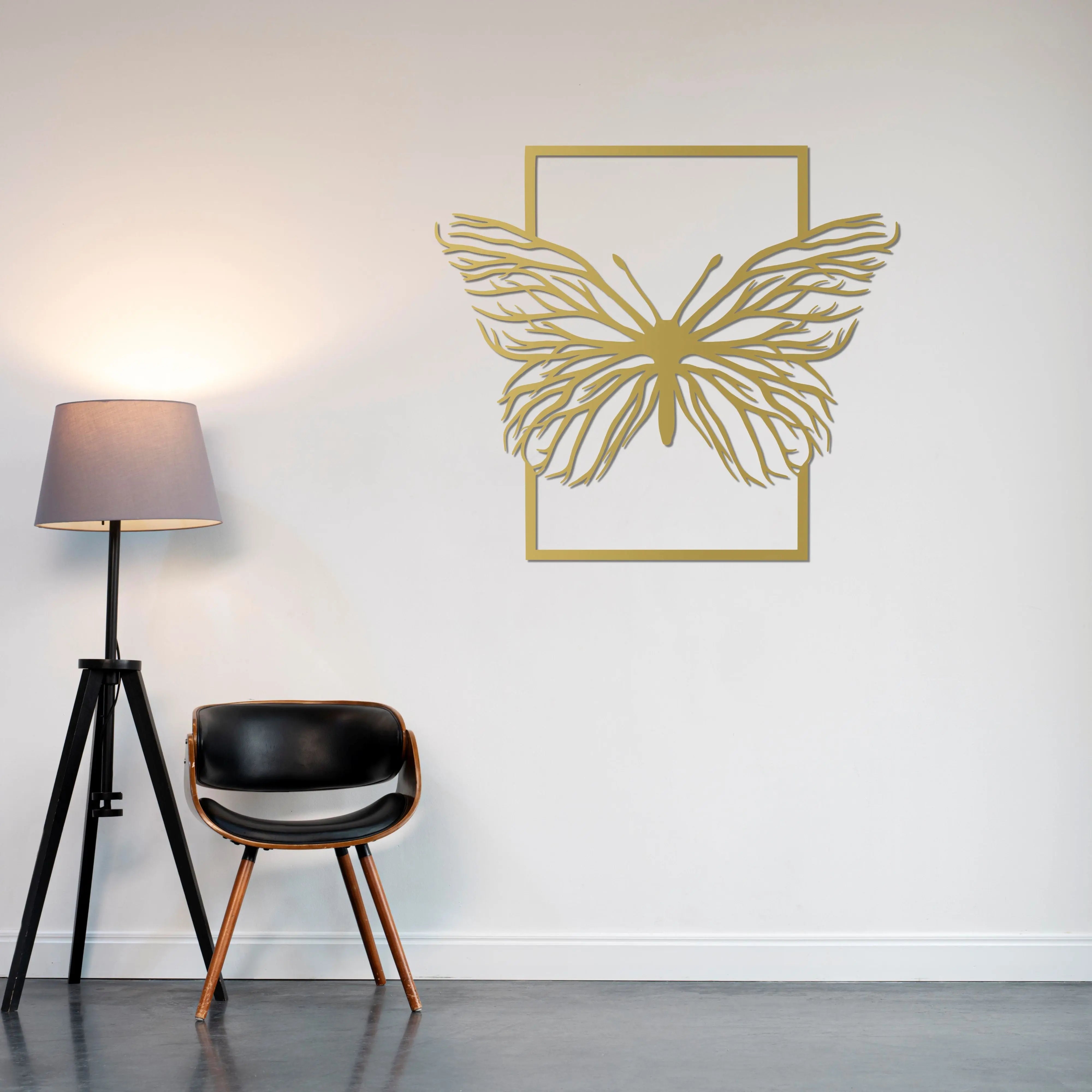 Kelebek Hikayesi Metal Duvar Dekoru Laser Artique